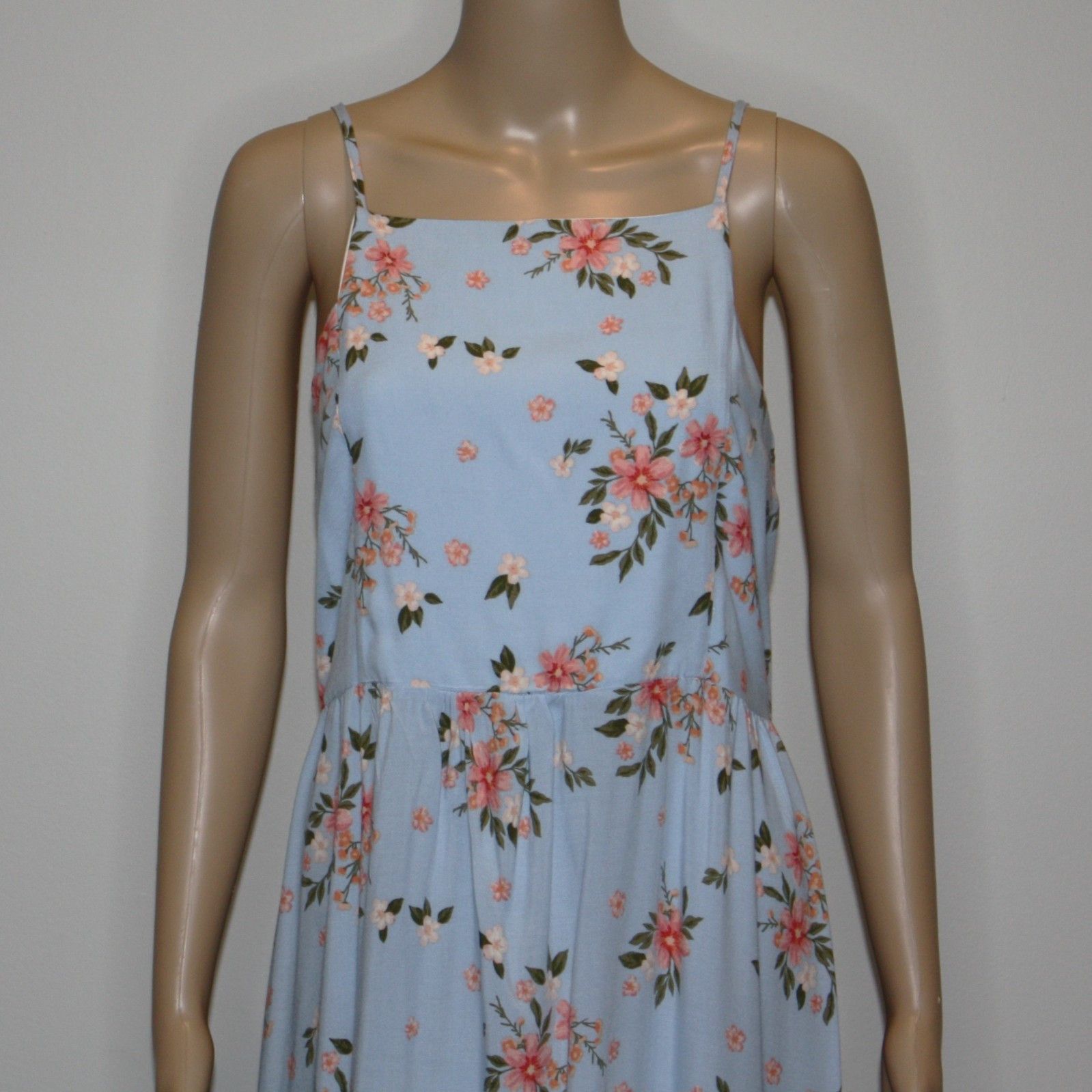 Other Ever After Light Blue Floral Maxi Dress with Side Slit Size L / US 10 / IT 46 - 3 Thumbnail