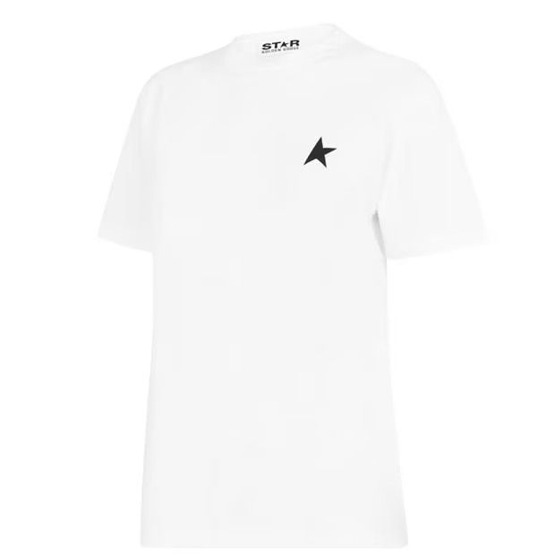Golden Goose o1g2r1mq1024 Star Regular T-Shirt in White & Black Size M / US 6-8 / IT 42-44 - 3 Thumbnail
