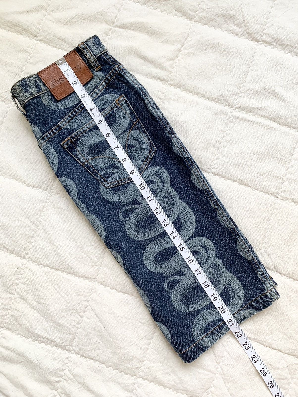 Hysteric Glamour 2000s Hysteric Glamour Snake Denim Skirt y2k Size 28" / US 6 / IT 42 - 11 Thumbnail