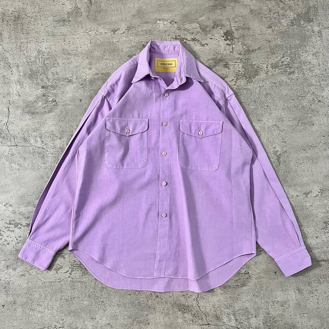Designer Seven By Seven Linen Oversized LS Shirt - Purple Size US XS / EU 42 / 0 - 1 Thumbnail