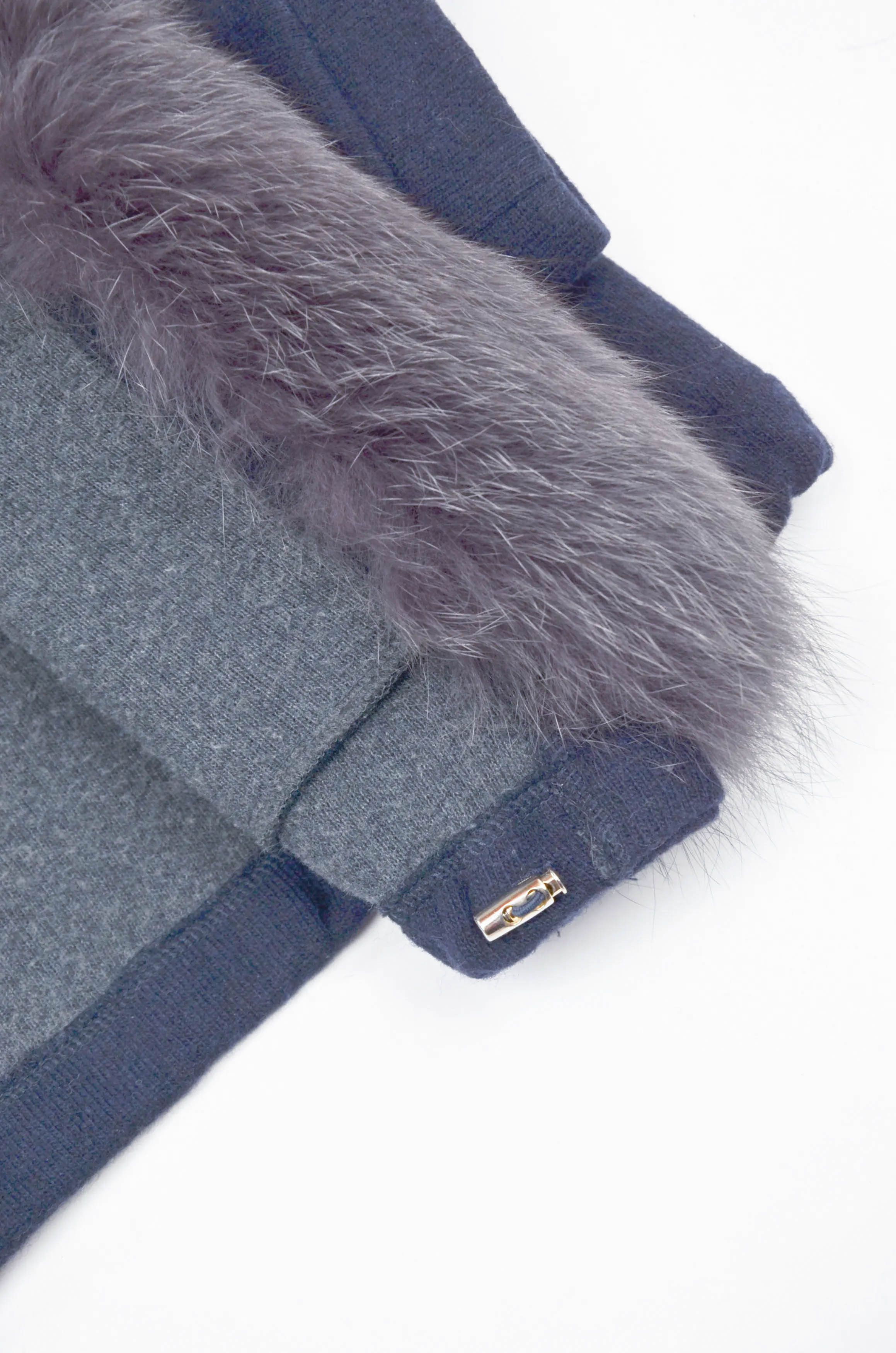 Woolrich Woolen Mills Woolrich Wool Hooded Jacket with Real Fur Trim – Navy XS Size XS / US 0-2 / IT 36-38 - 6 Thumbnail