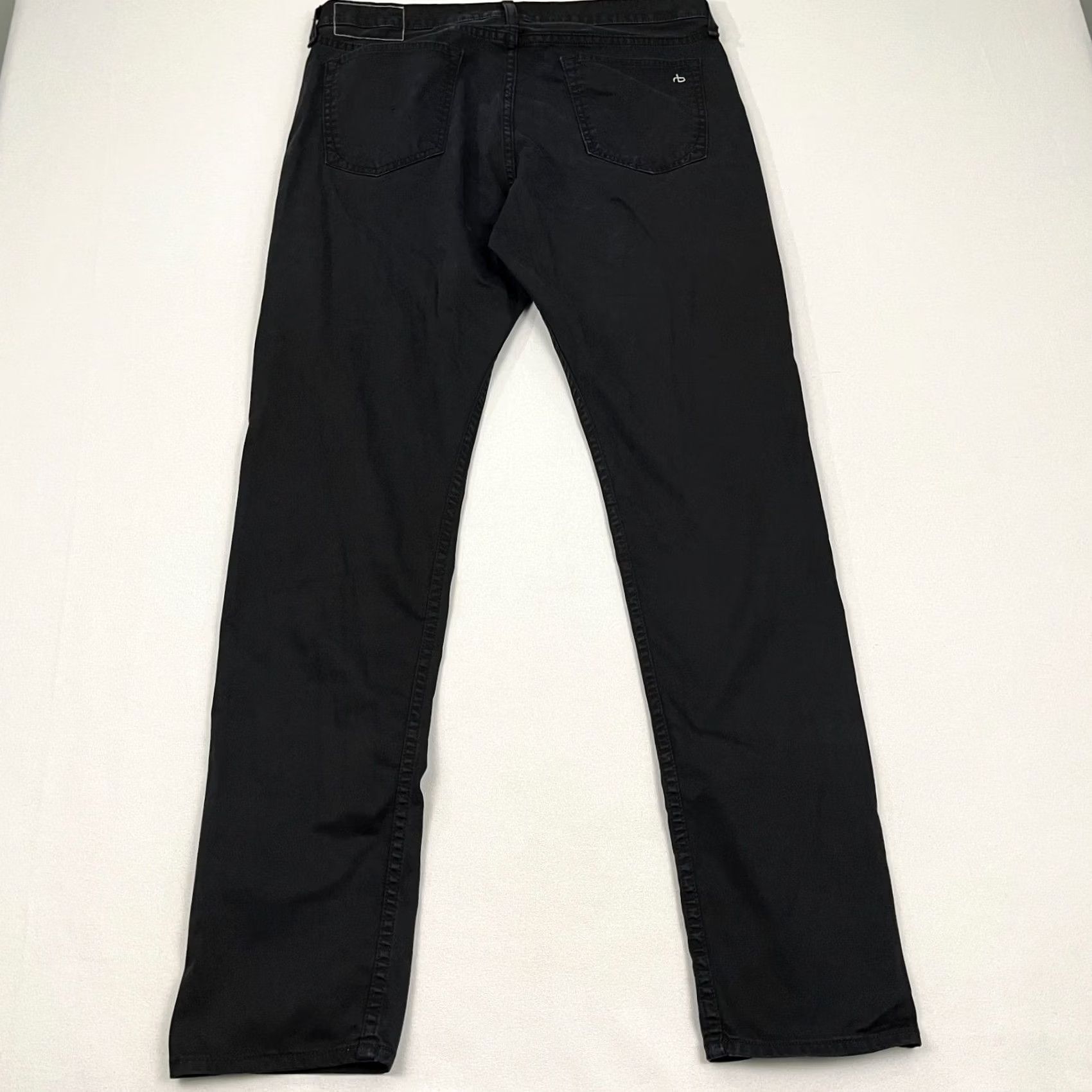 Rag & Bone rag & bone Pants Mens 34 x 33 Slim Straight Fit 2 Black Button Fly Chino Casual Size US 34 / EU 50 - 4 Thumbnail