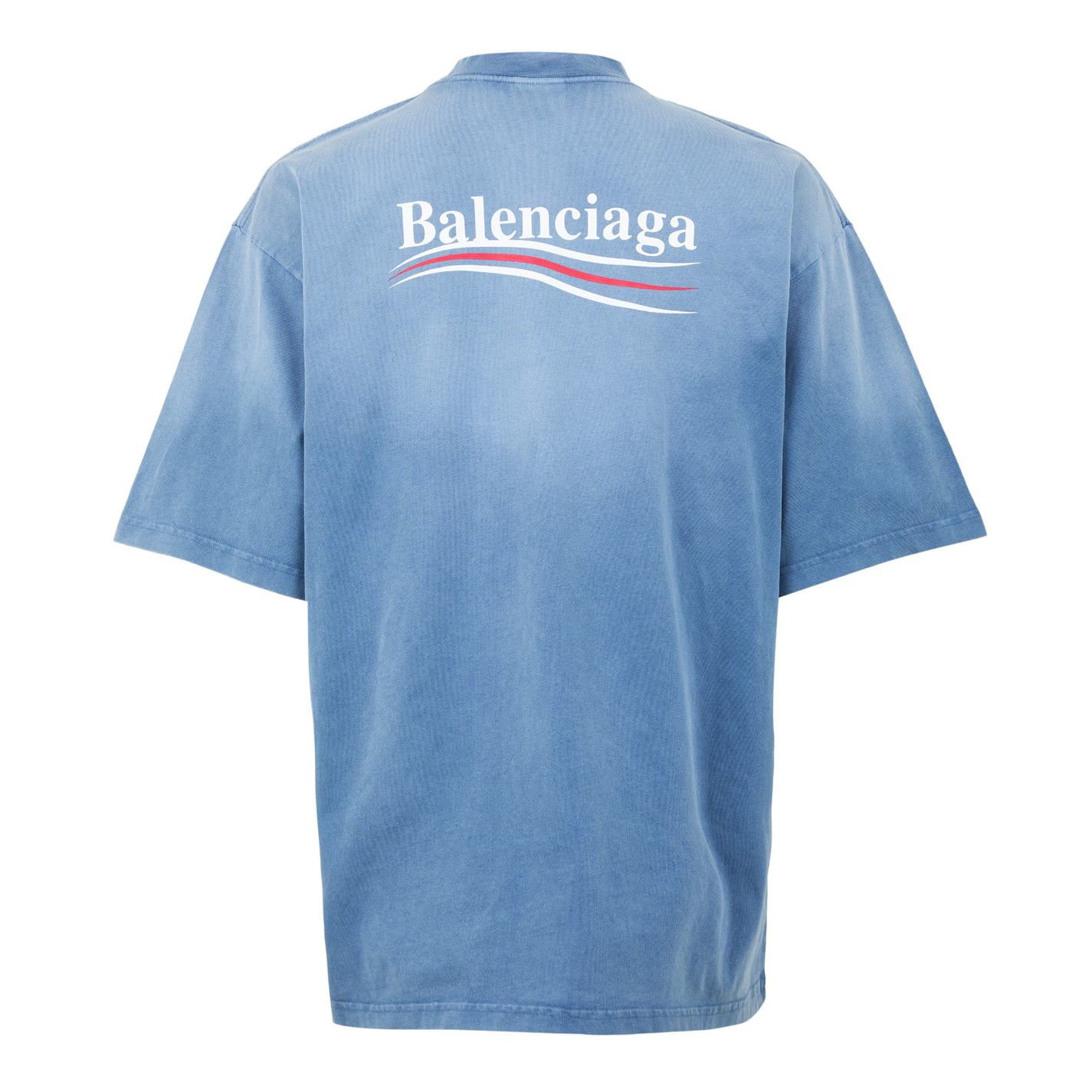 Balenciaga o1g2r1mq0226 Political Campaign T-Shirt In Faded Blue Size US M / EU 48-50 / 2 - 5 Thumbnail