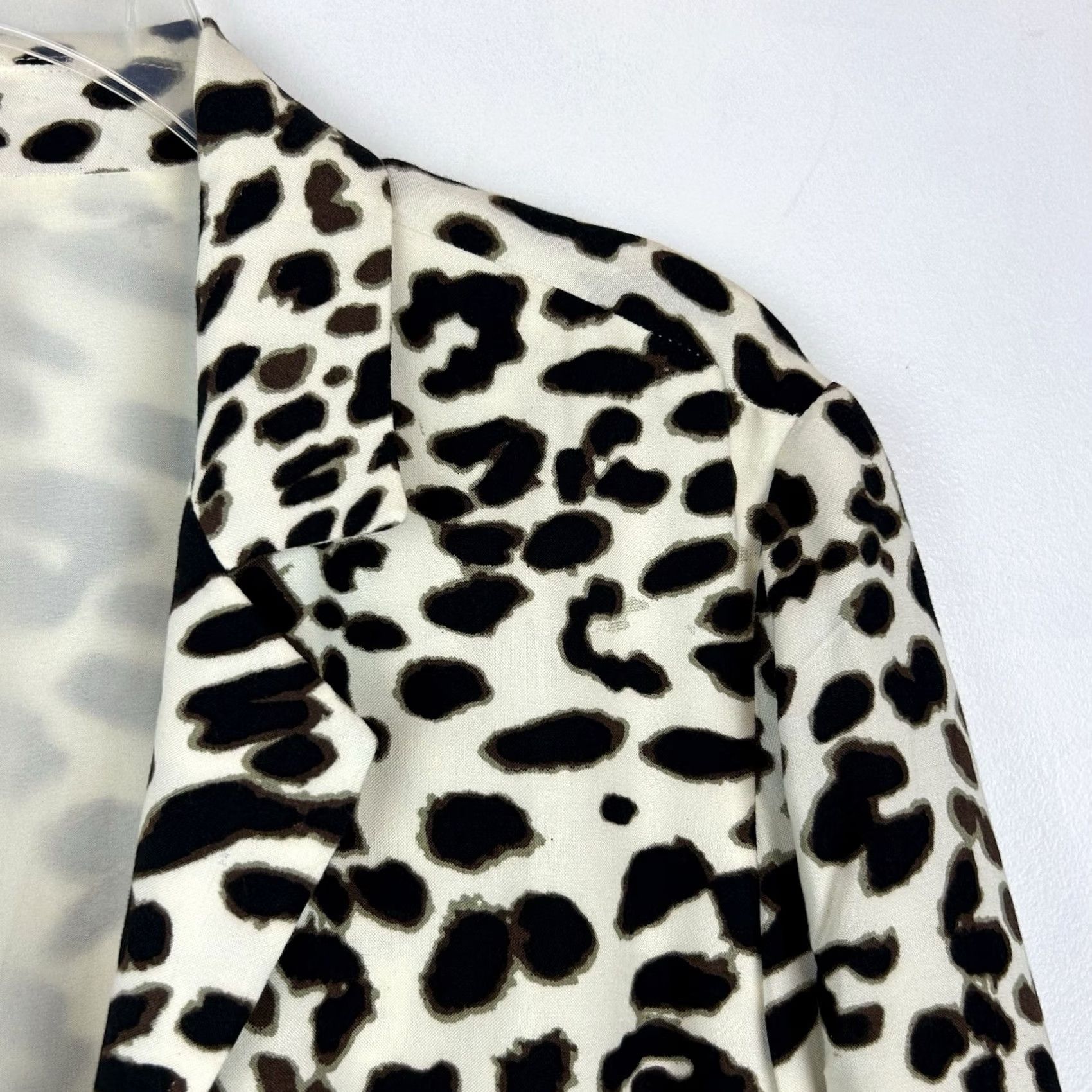 Vintage Chico's Statement Blazer Womens Large Animal Print One Button Lined Old Money Read Size L / US 10 / IT 46 - 5 Thumbnail