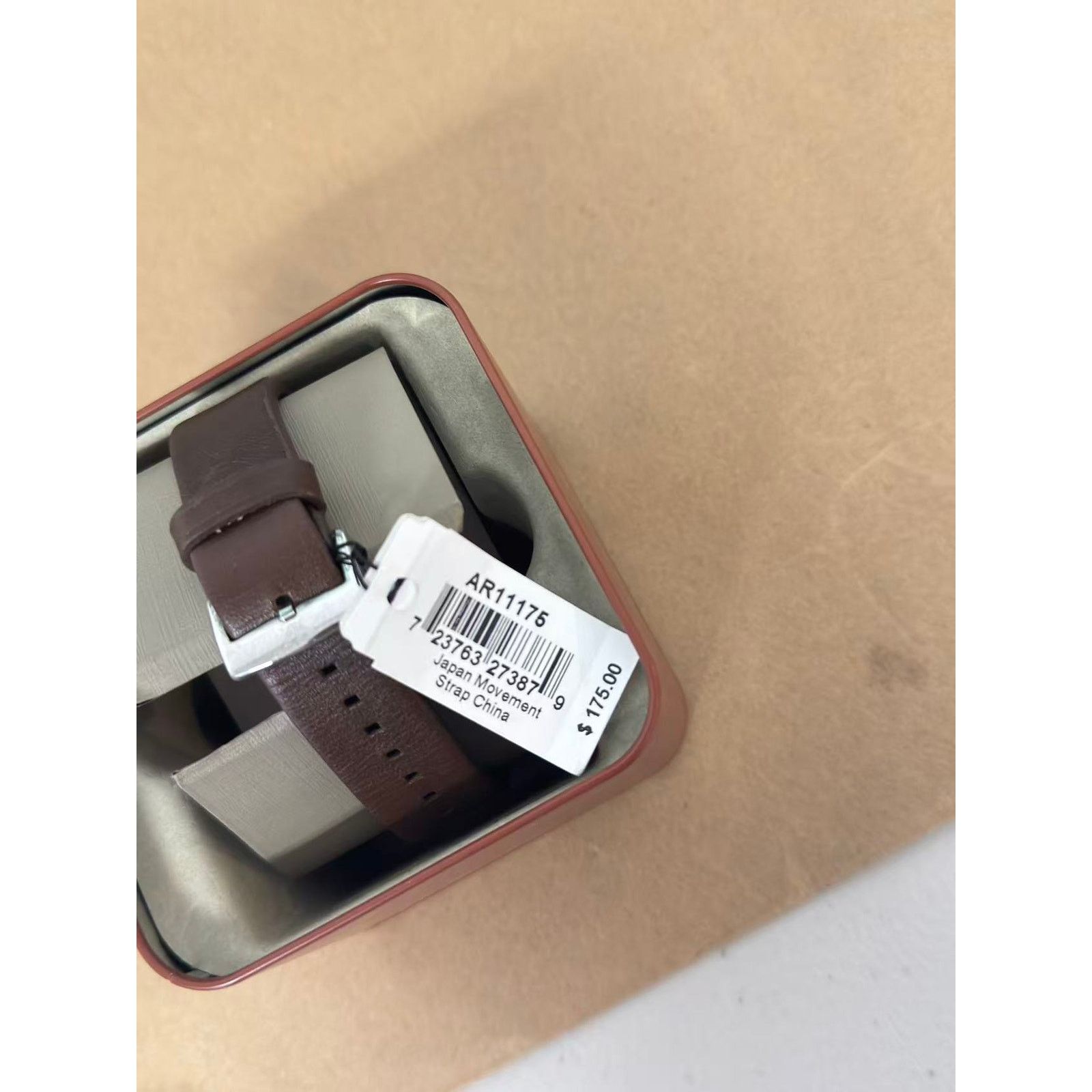 Emporio Armani Emporio Armani Grey Dial 43mm Brown Leather Watch AR11175 Size ONE SIZE - 3 Thumbnail