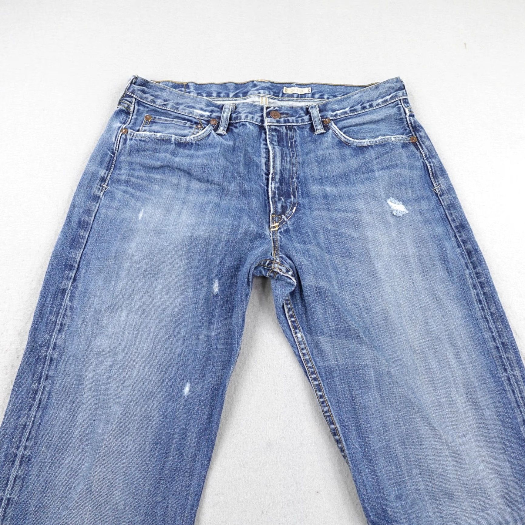 Polo Ralph Lauren Polo Ralph Lauren Jeans Mens 34x34 Denim Blue Distressed Faded 867 York Classic Straight Size US S / EU 44-46 / 1 - 2 Thumbnail