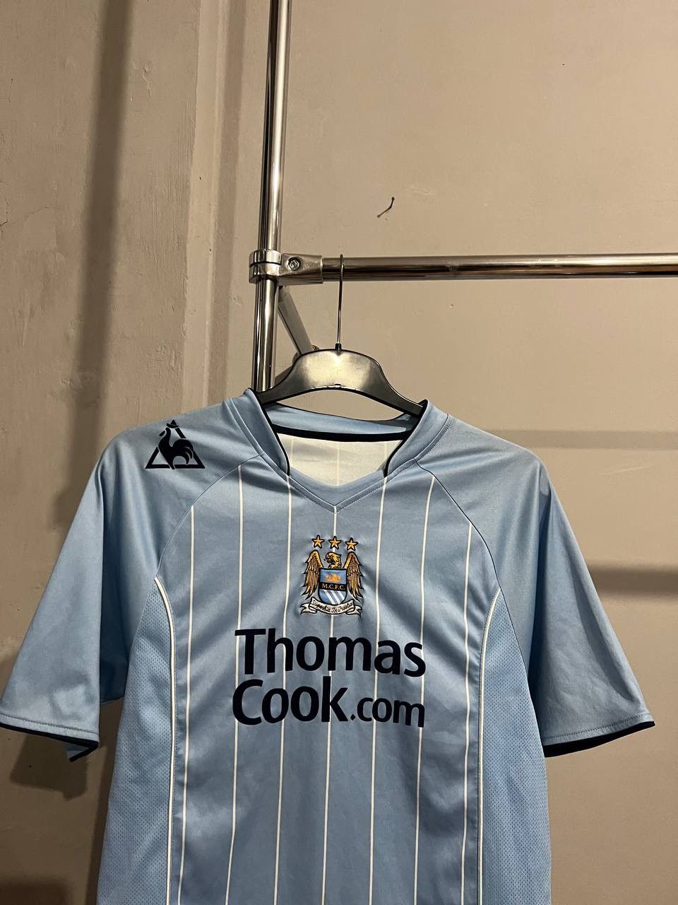 Le Coq Sportif 2007/08 MANCHESTER CITY HOME SOCCER JERSEY FOOTBALL SHIRT L Size US L / EU 52-54 / 3 - 4 Thumbnail