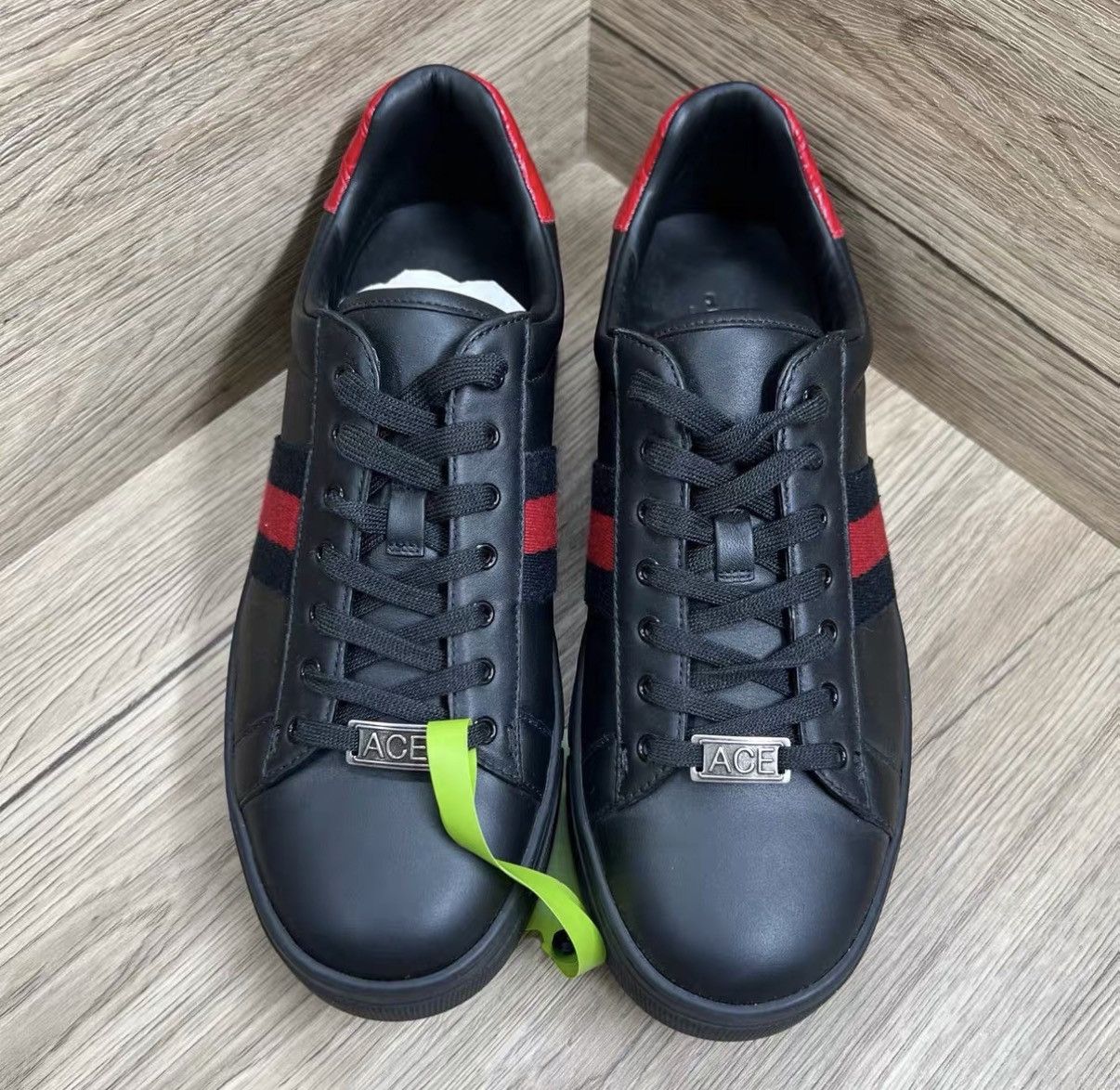 Gucci Gucci ACE Black and Red Platform Sneakers J41 Size US 9 / IT 39 - 2 Thumbnail