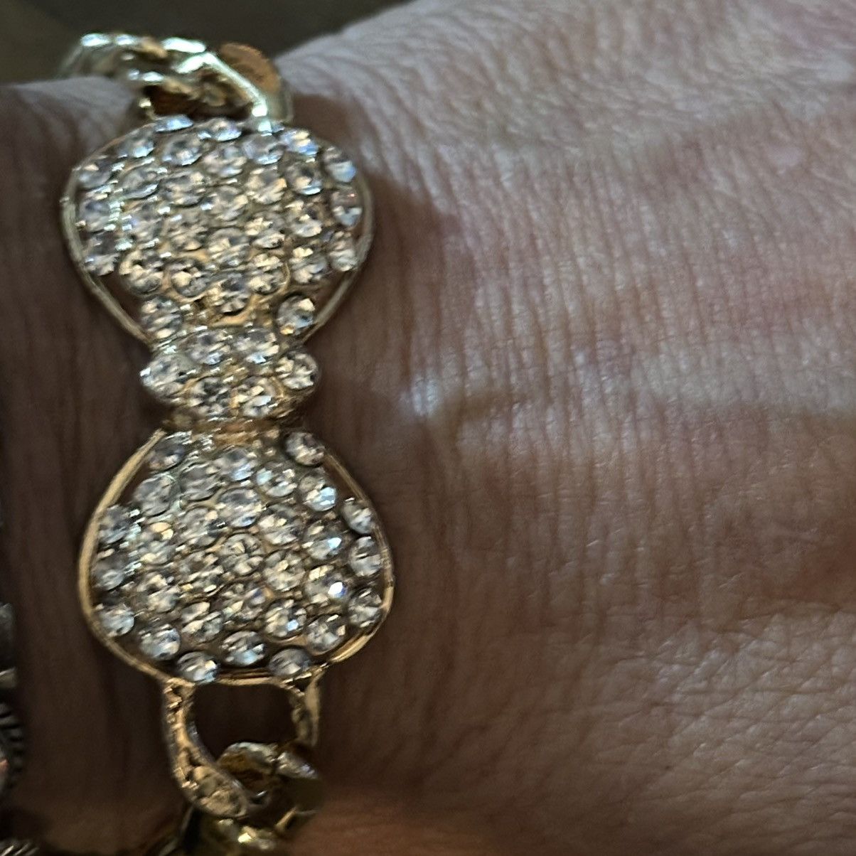 Other Gold tone pave bow tie bracelet, earrings and ring set Size ONE SIZE - 3 Thumbnail