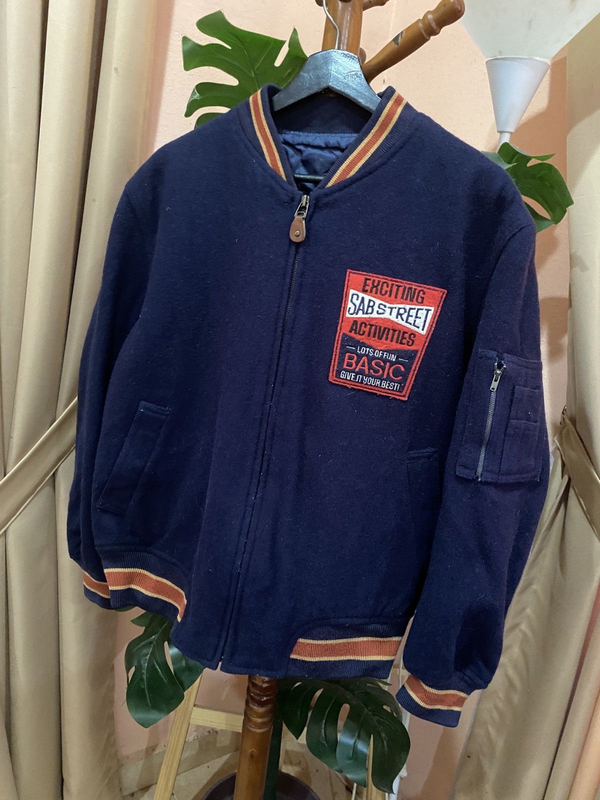 Japanese Brand Vintage SAB STREET Navy Bomber Jacket Japan Streetwear Style Size US M / EU 48-50 / 2 - 5 Thumbnail