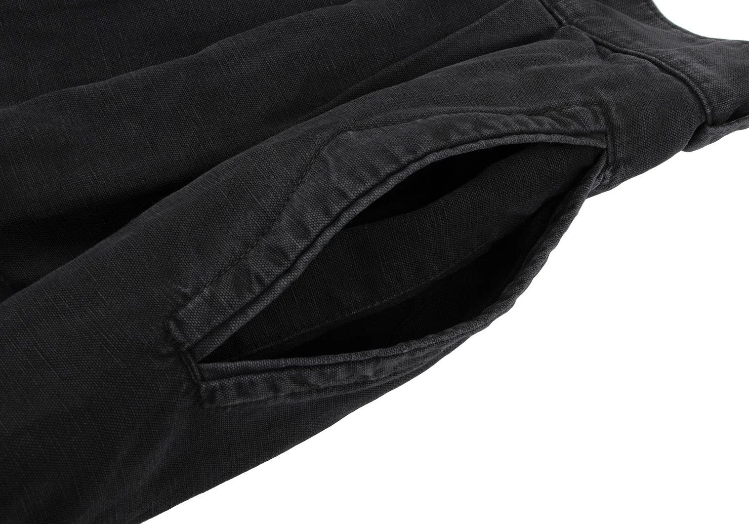 Maison Margiela Washed Cotton Linen Tuck Wide Pants Charcoal 38 Size US 38 / EU 54 - 3 Thumbnail
