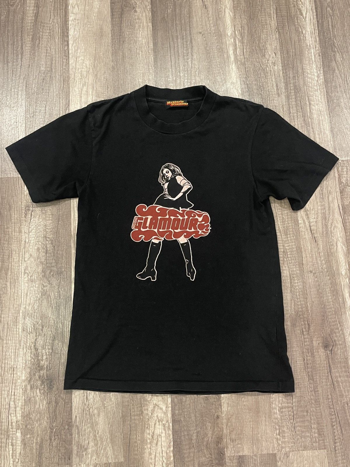 image of Hysteric Glamour Big Flame Logo Tee in Black, Men's (Size Medium)