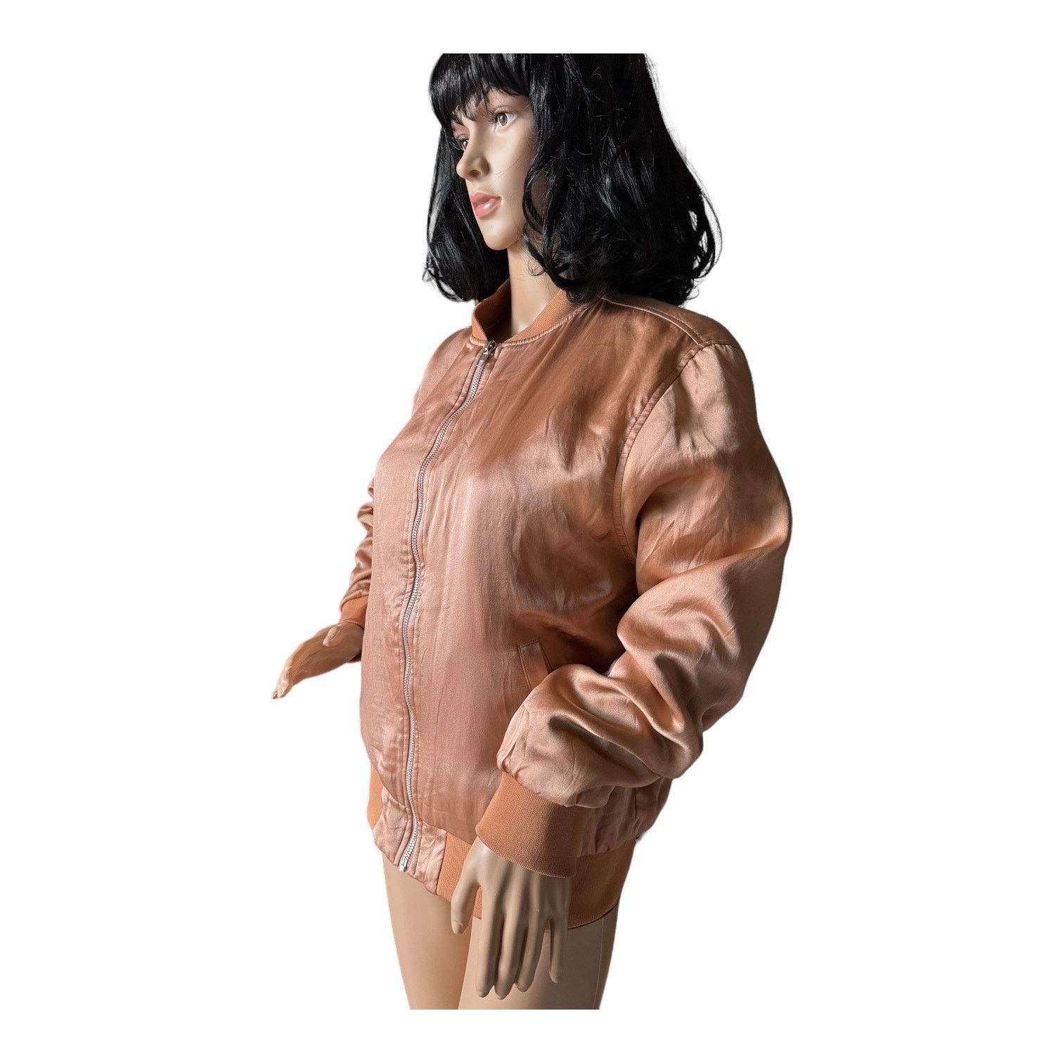 Vintage M.A.P silk boomer jacket with zipper closing blush medium Size M / US 6-8 / IT 42-44 - 5 Thumbnail