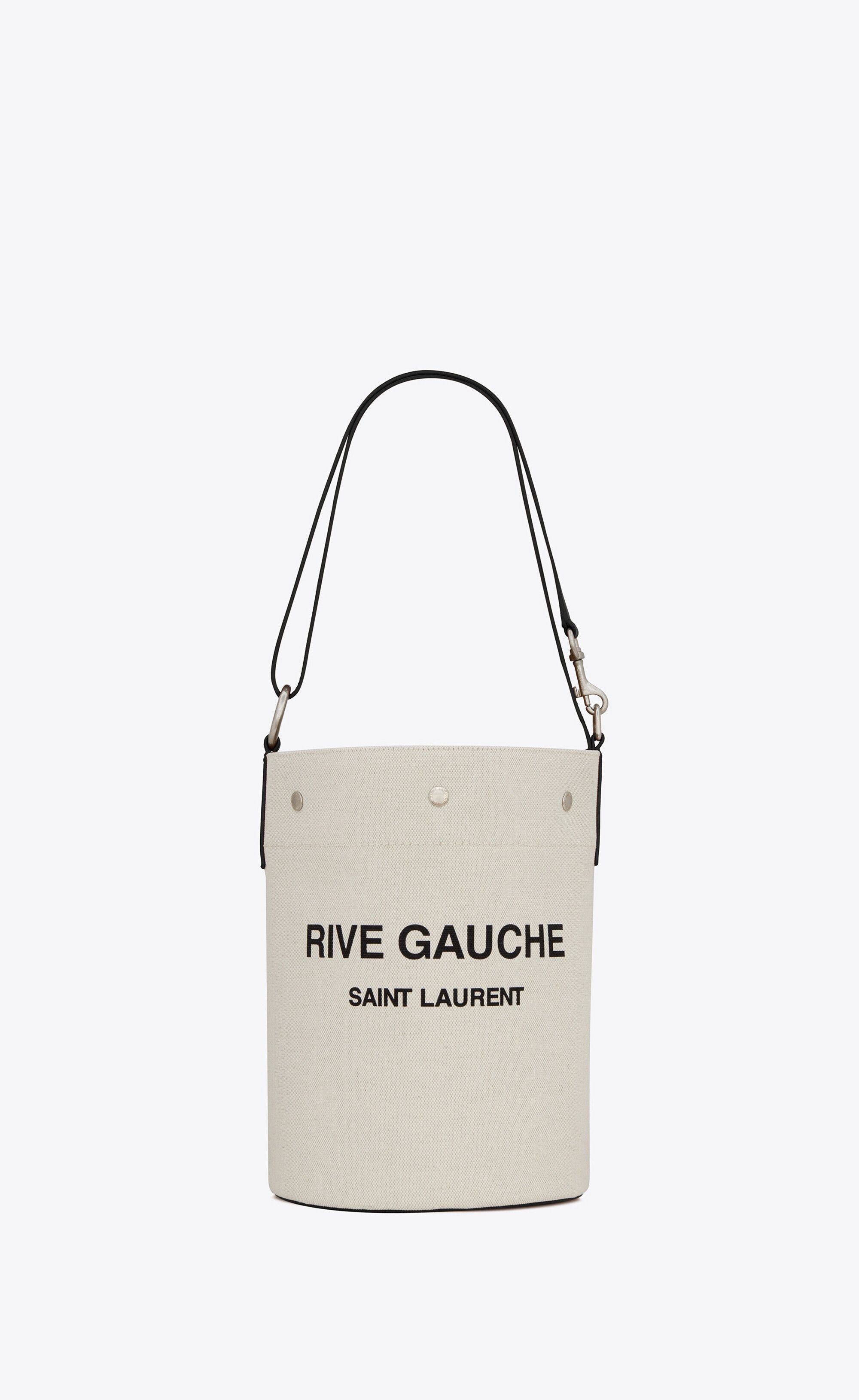 Saint Laurent Paris o1bcso1str1225 Size: OS/Rive Gauche Bucket Bag in White Size ONE SIZE - 1 Thumbnail