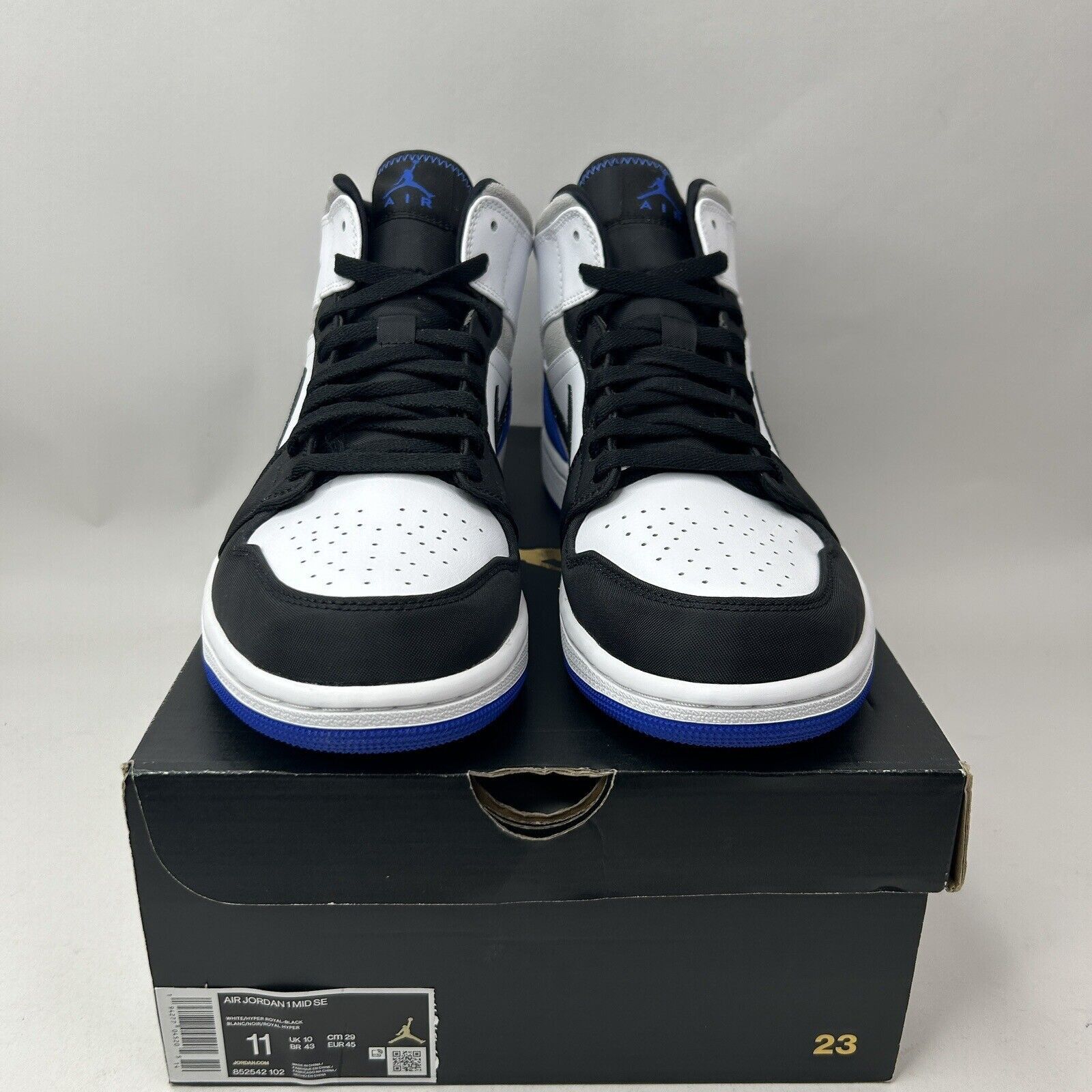 Nike Nike Air Jordan 1 Retro Mid SE “Blue Union/Royal Black Toe” Size US 11 / EU 44 - 2 Thumbnail