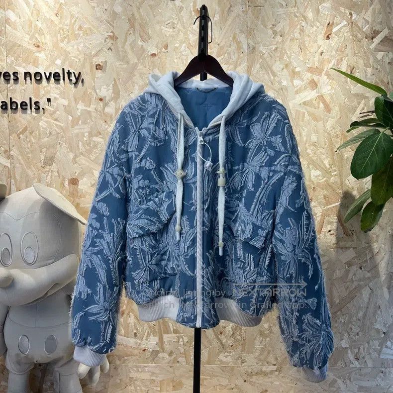 Louis Vuitton Louis Vuitton Blue Floral Hooded Jacket Size US M / EU 48-50 / 2 - 1 Thumbnail