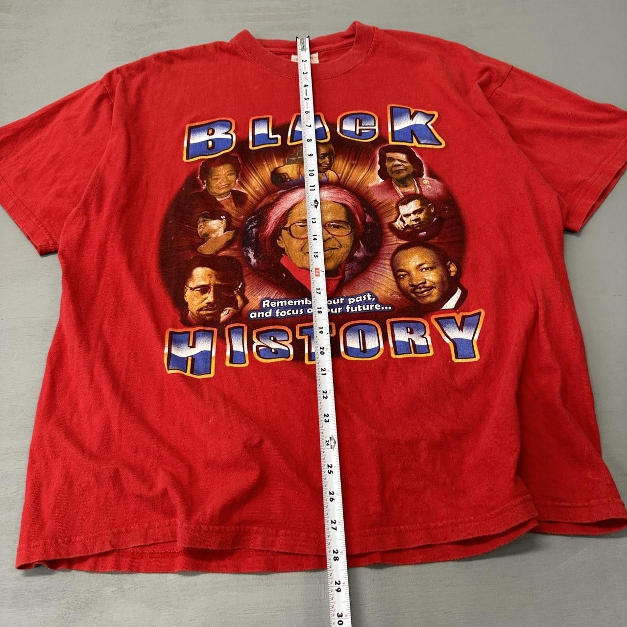 Vintage Vintage Black History Rap Tee Red 90s Shirt XL Size US XL / EU 56 / 4 - 5 Thumbnail