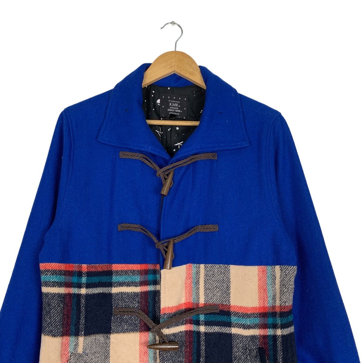 Japanese Brand KMK Kingly Mask Tartan Wool Hybrid Duffle Coat #1007-C45 Size M / US 6-8 / IT 42-44 - 2 Thumbnail