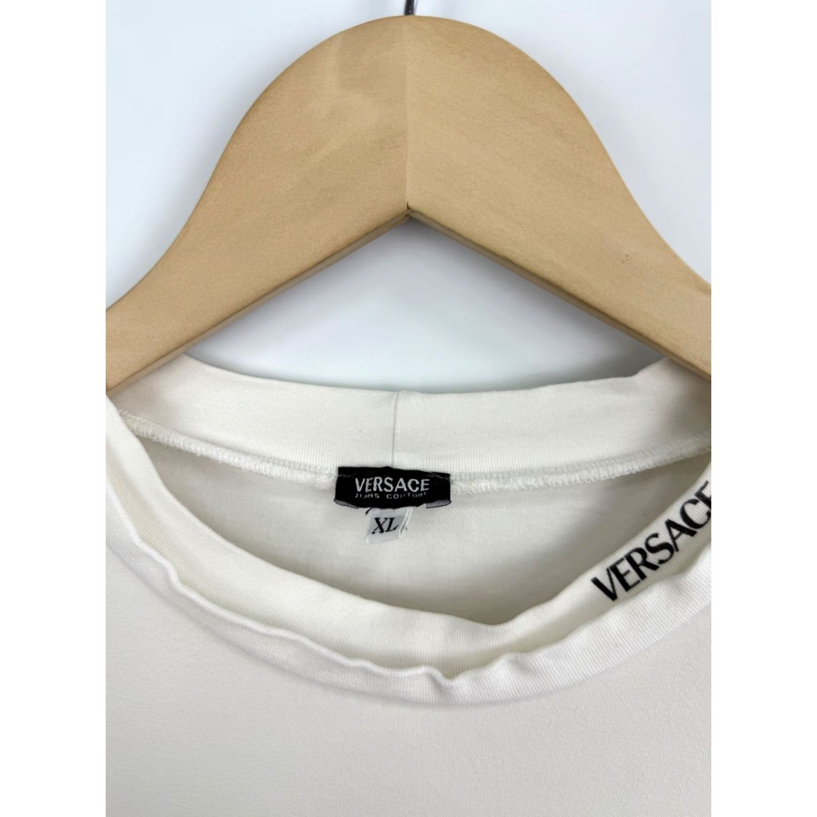 Versace VINTAGE Versace T-Shirt Men L White 90s Y2K Rare Cotton Crew Neck Short Sleeve Shirt Size US L / EU 52-54 / 3 - 6 Thumbnail
