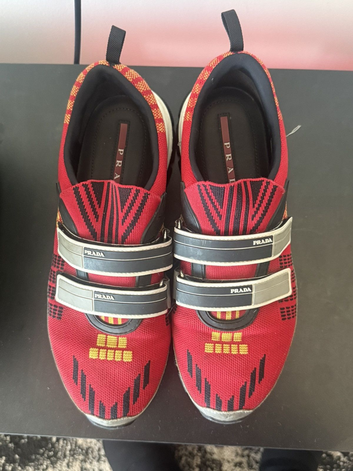 Prada Red Crossection Knit Cloudbust Sneakers Size US 9 / EU 42 - 7 Thumbnail