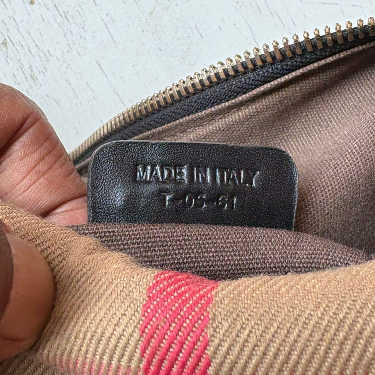 Burberry Burberry Vintage Haymarket Check Canvas & Leather Boston Bag Size ONE SIZE - 9 Thumbnail
