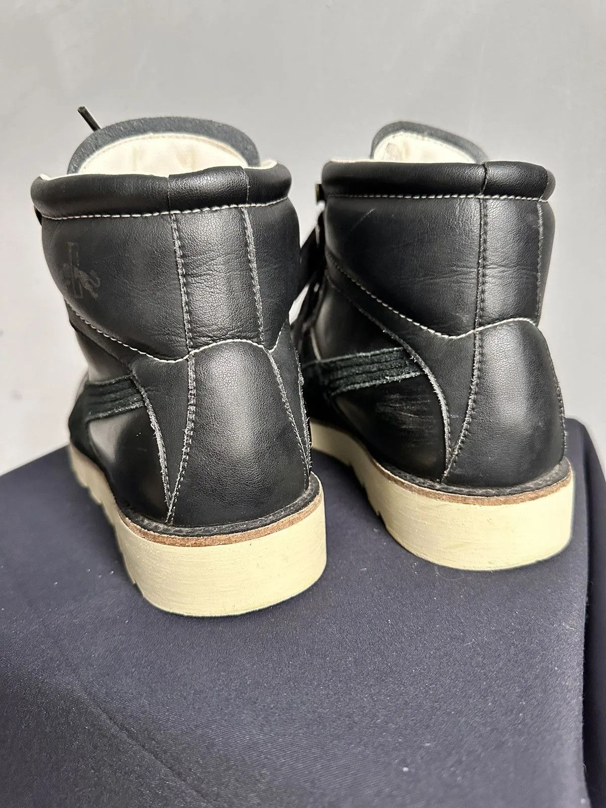 Vintage Leather Black Boots Japan Avant Garde AS 98 Style Y2K Size US 8.5 / EU 41-42 - 9 Thumbnail