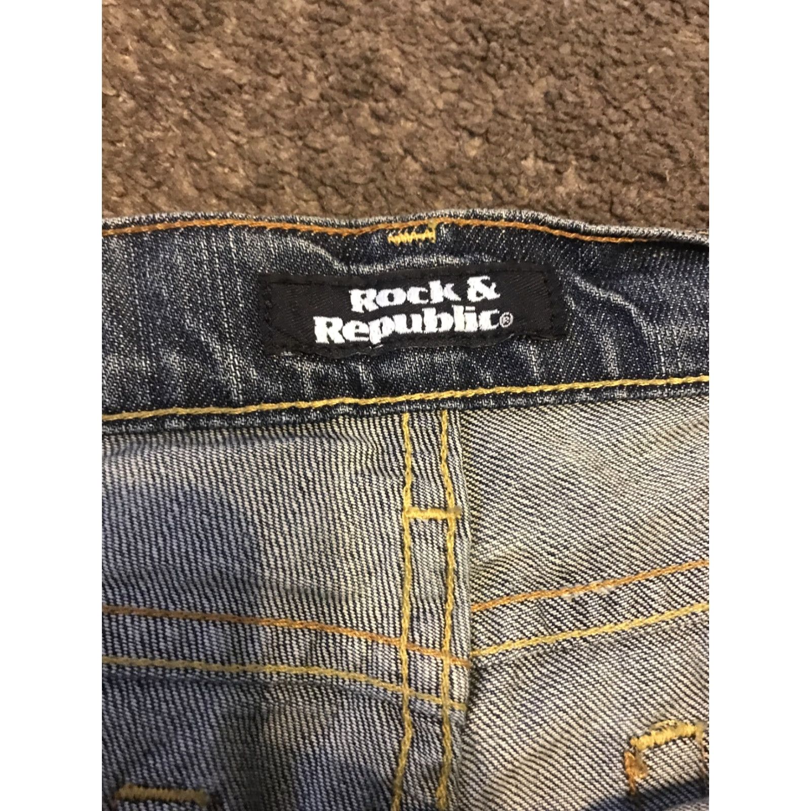 Vintage VINTAGE Rock & Republic Jeans Flared Leg Low Rise 30 Medium Wash Women Boys/Girls? Size 30" / US 8 / IT 44 - 6 Thumbnail
