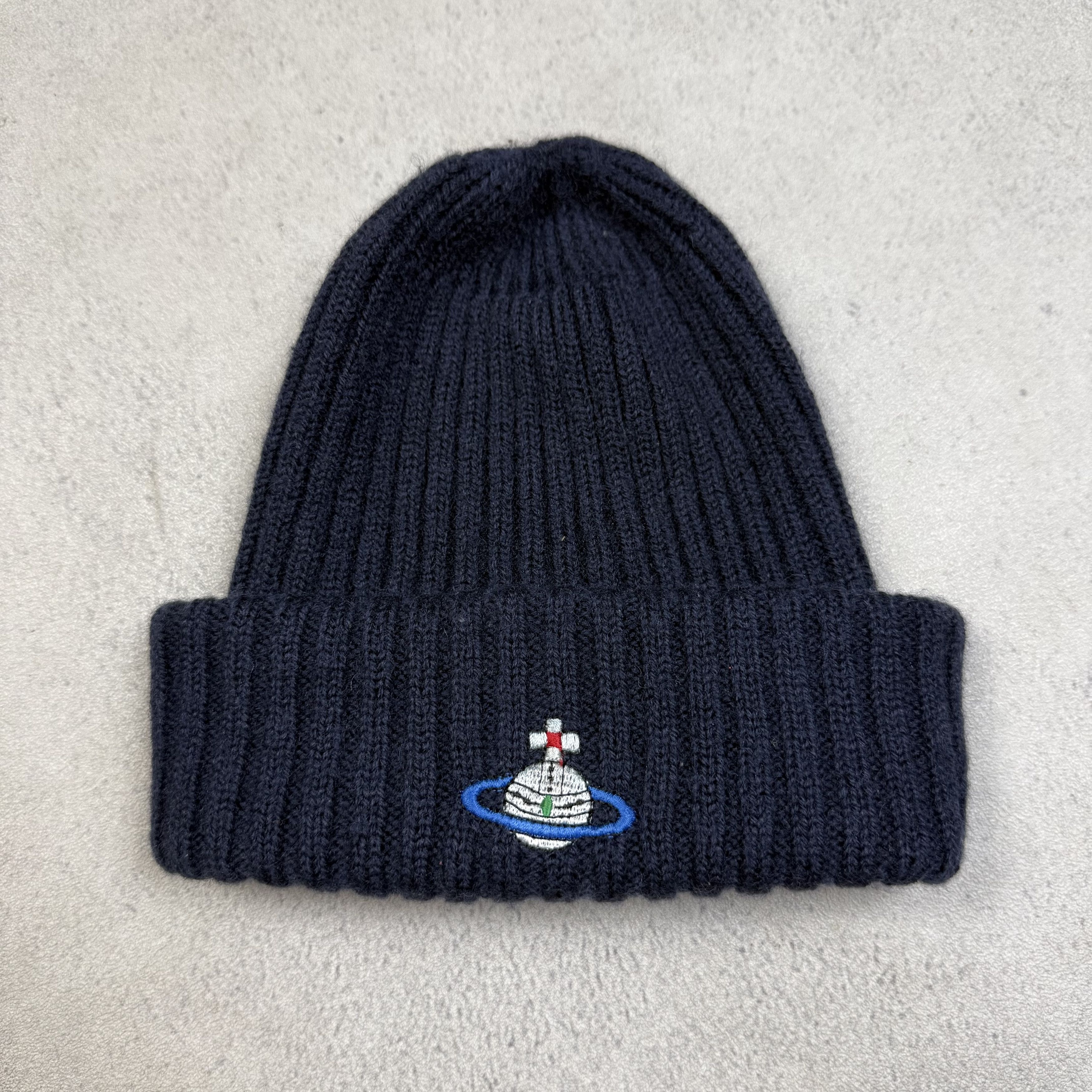 Vivienne Westwood Wool Knit Orb Beanie Hat Size ONE SIZE - 1 Thumbnail