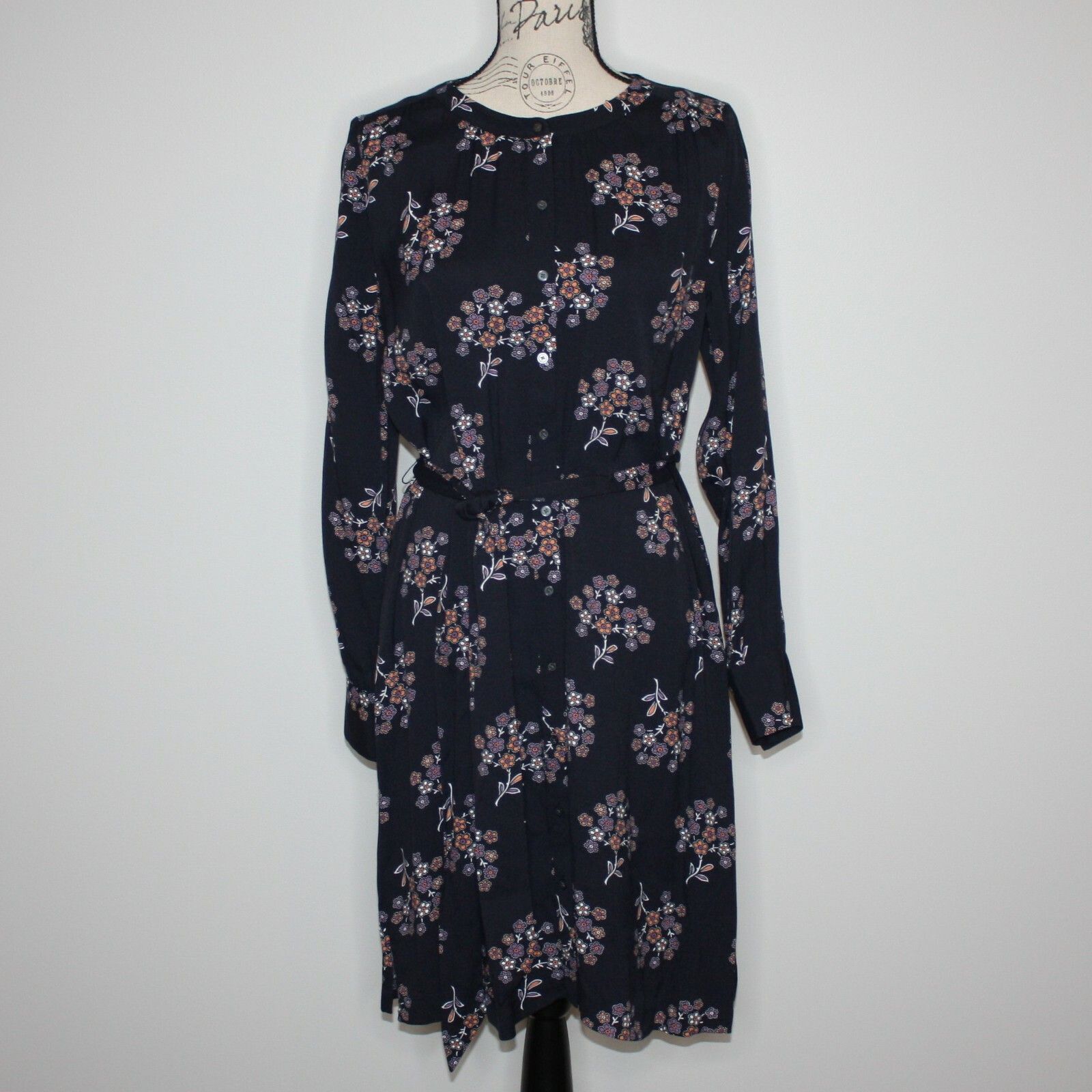 Loft Anemone Floral Shirtdress In Fresh Navy Color and size M NWT Size M / US 6-8 / IT 42-44 - 5 Thumbnail
