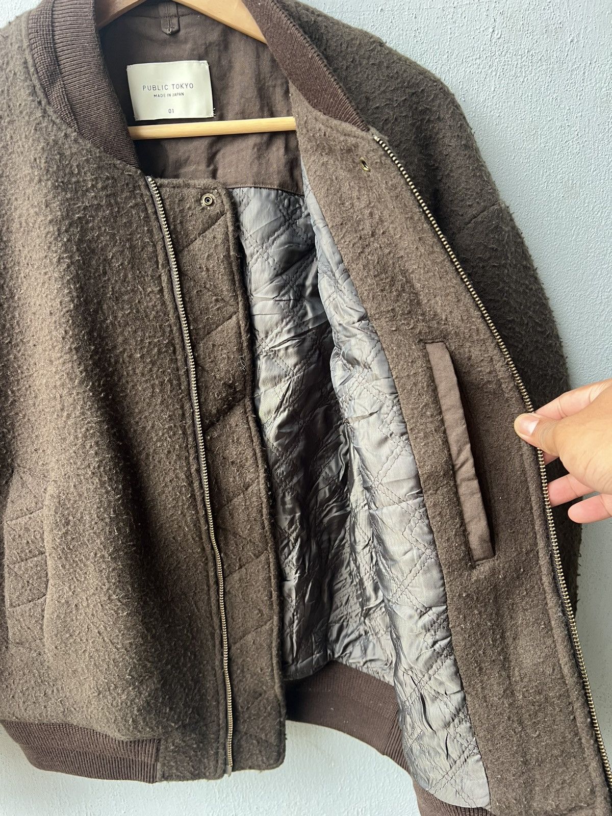 Japanese Brand Public Tokyo Wool Bomber Jacket Size M / US 6-8 / IT 42-44 - 9 Thumbnail