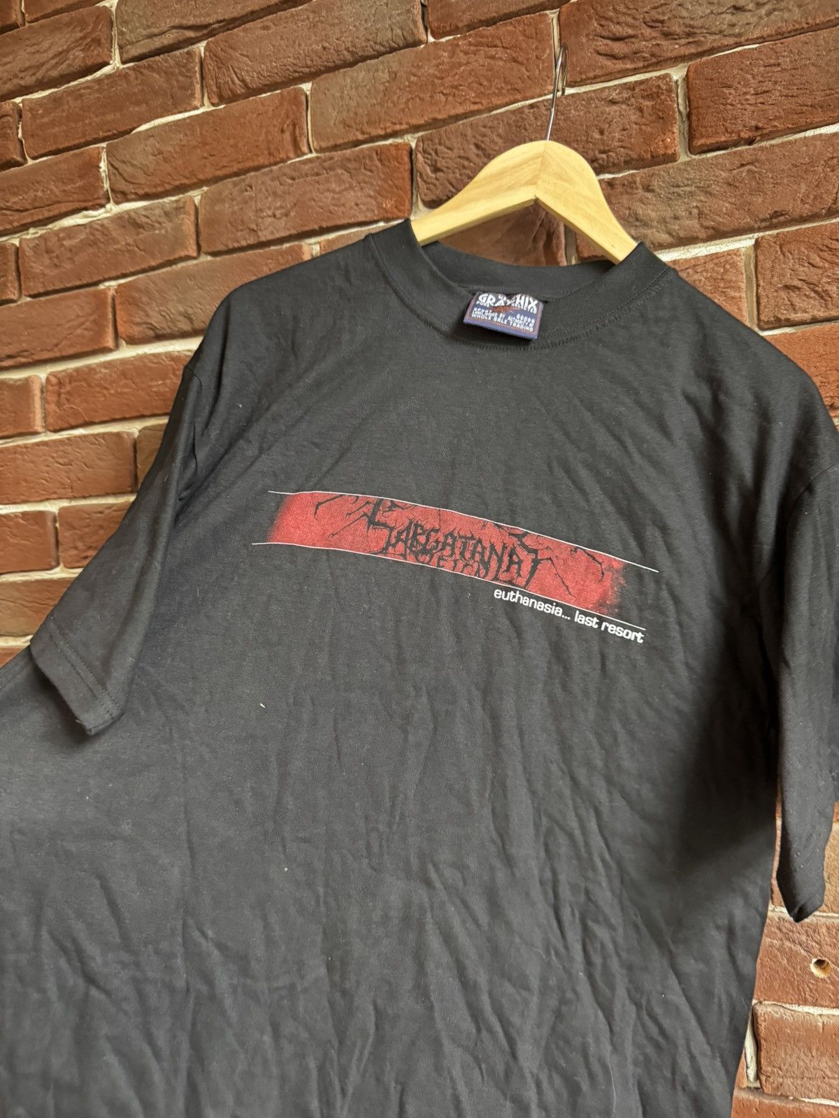 Band Tees 2002 Sargatanas Reign Euthanasia Last Resort Metal Band Tee Size US M / EU 48-50 / 2 - 4 Thumbnail