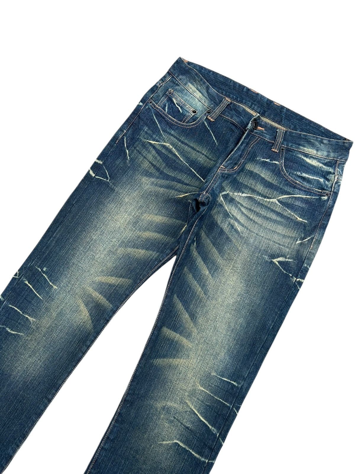 Kapital Soul Of Freedom Japanese Punk Rusty Faded Denim Jeans Size US 36 / EU 52 - 4 Thumbnail