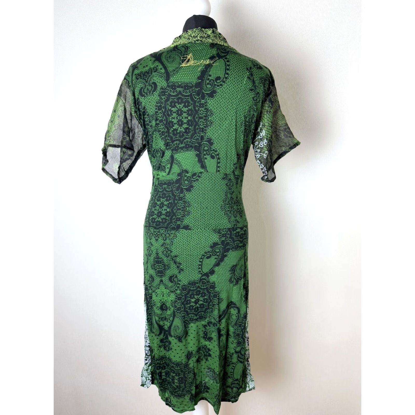 Desigual Desigual womens green Dress Size L Size L / US 10 / IT 46 - 3 Thumbnail