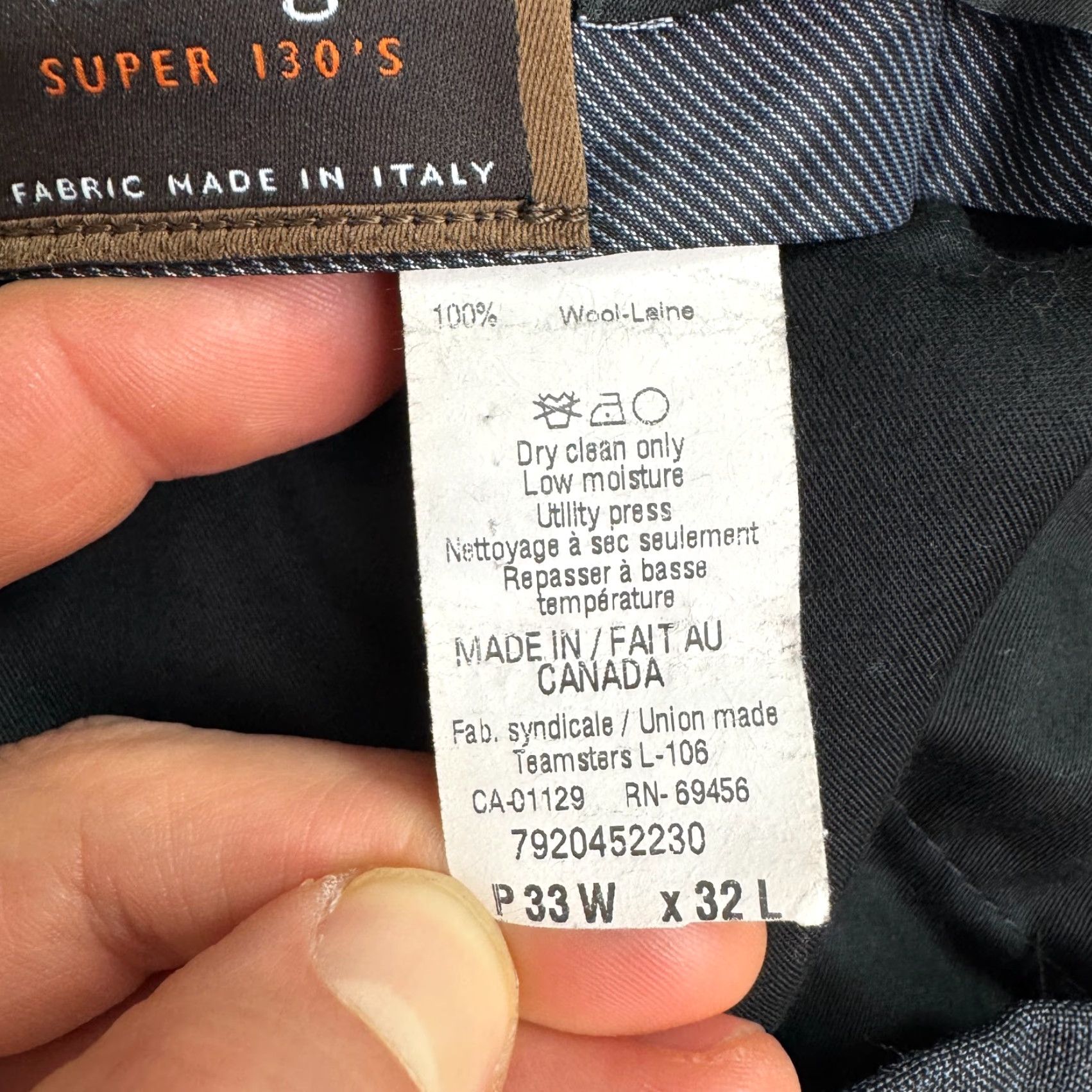 DKNY VINTAGE DKNY Mens Dress Pants Wool Plaid 34 Waist 30 Inseam Classic Business Casual Workwear Size US 33 - 7 Thumbnail