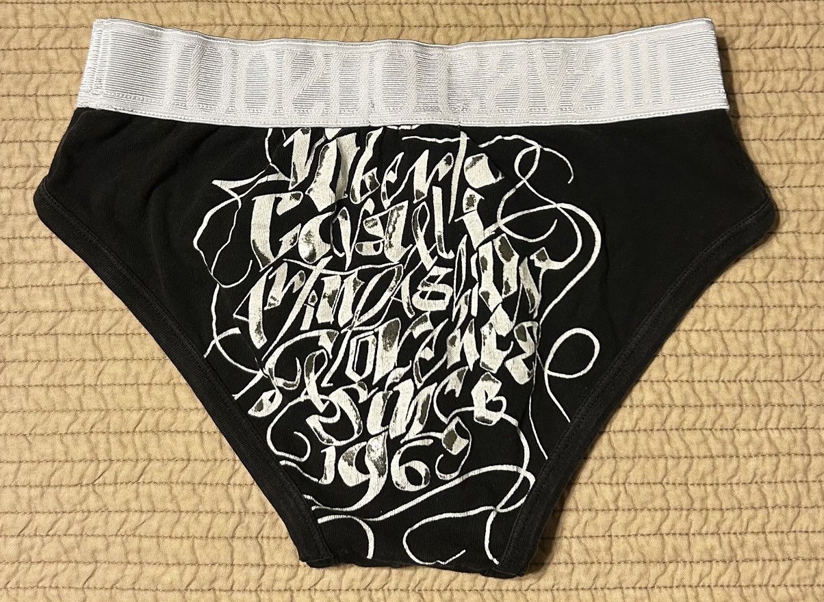 Roberto Cavalli Vintage 2004 Stretch Cotton Metallic Graphic Sport Brief Size 28 - 1 Thumbnail