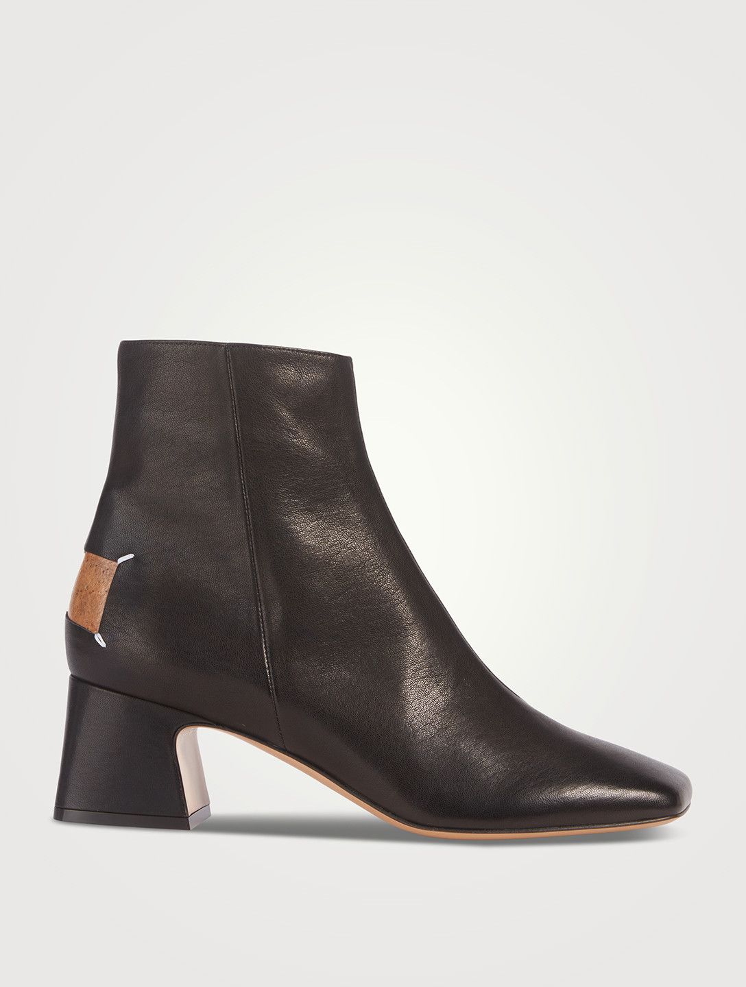 image of Ss23 Maison Margiela Square Toe Ankle Boots 41 in Black, Women's (Size 11)