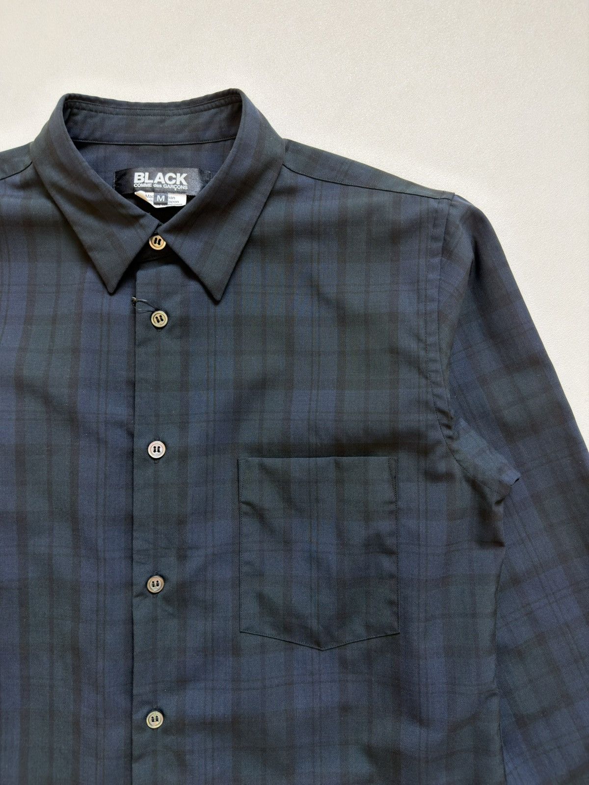 Comme des Garcons A/W 22 Over Dyed Tartan Check Shirt Size US M / EU 48-50 / 2 - 5 Thumbnail