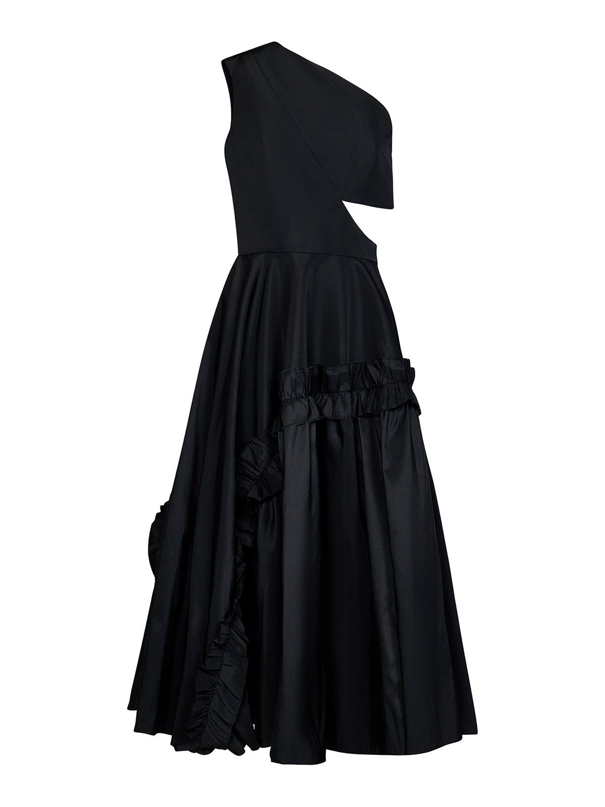 Alexander McQueen o1y0325 Elegant Midi Dress in Black Size M / US 6-8 / IT 42-44 - 1 Thumbnail