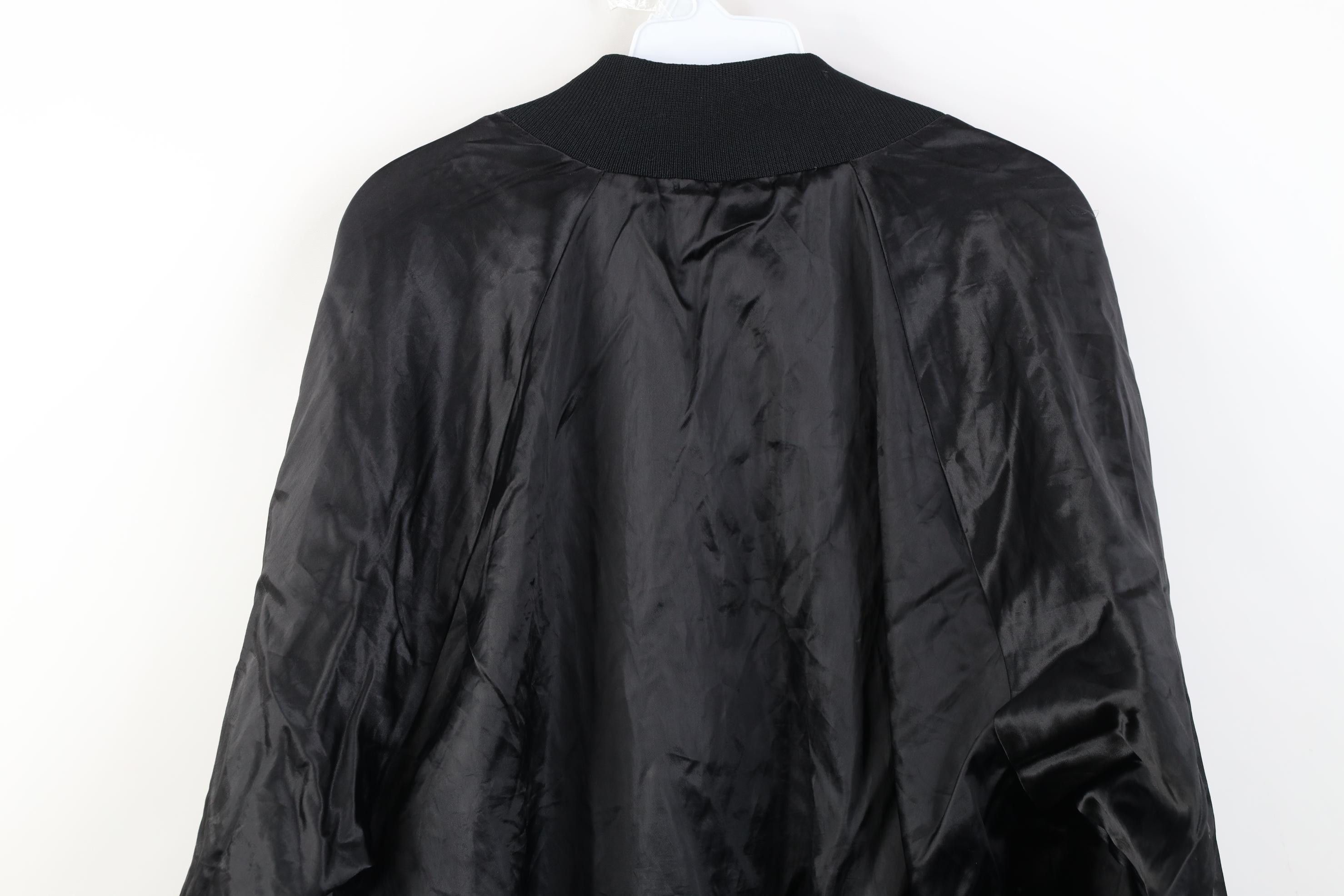Vintage Vintage 80s 90s Streetwear Satin Bomber Jacket Black USA Size US L / EU 52-54 / 3 - 15 Thumbnail