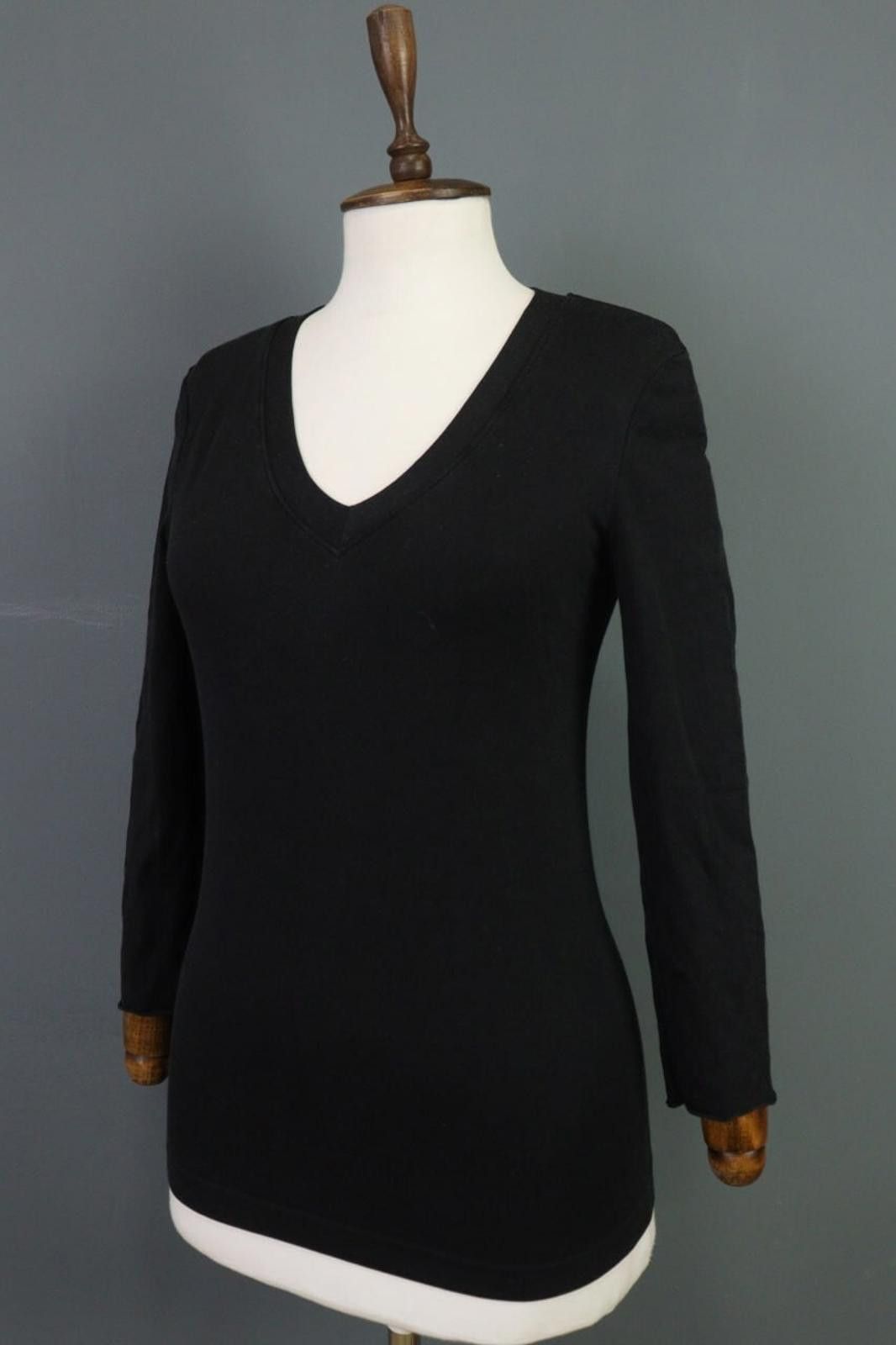 Wolford Wolford Black Knitted V-Neck Casual Pullover Sweater Size M / US 6-8 / IT 42-44 - 7 Thumbnail