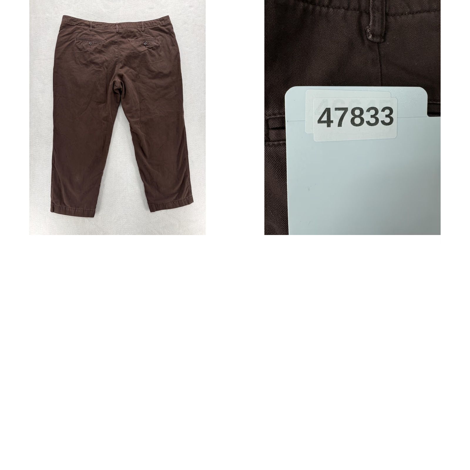 Vintage Cabela's Flannel Lined Chino Pants Mens 46x30 Brown Straight Leg Outdoors Camp Big & Tall, Flat Front, Zip Fly, Pockets, Cotton, 46 Waist, 30 Inseam Size US 30 / EU 46 - 9 Thumbnail