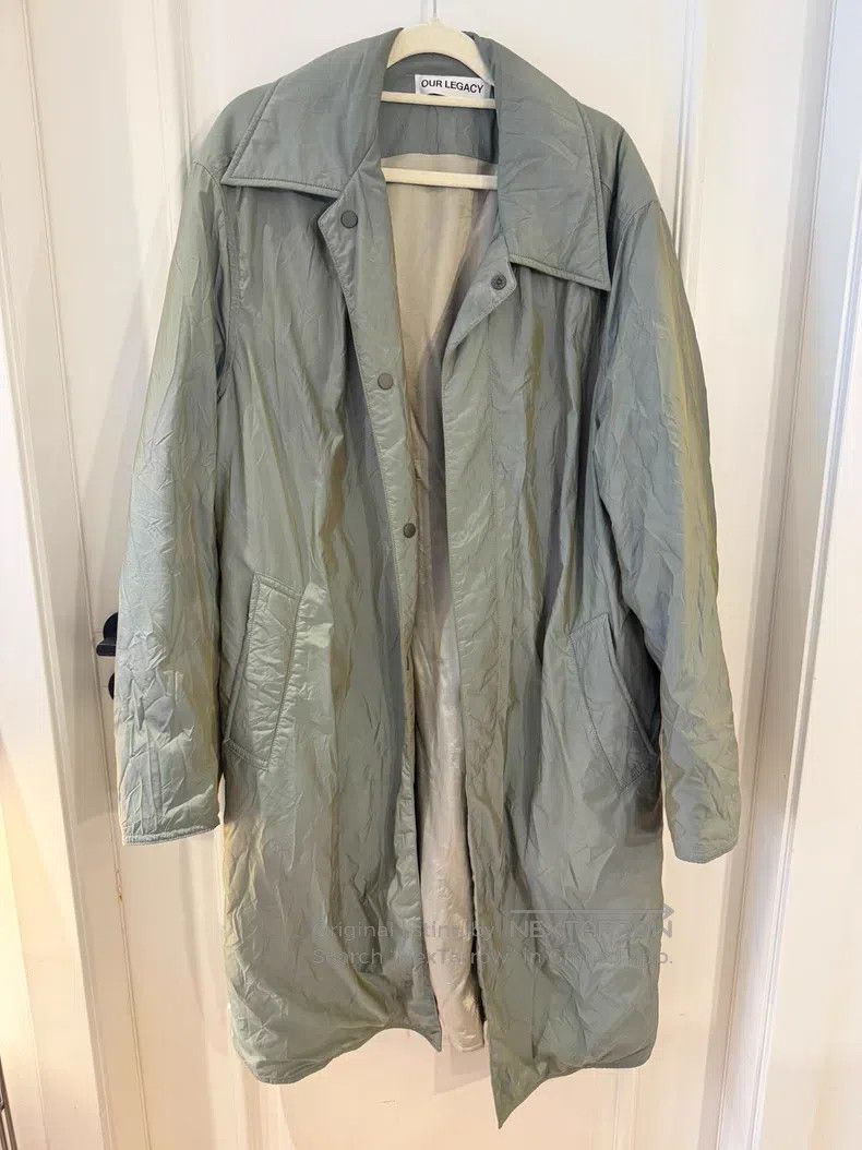 Our Legacy Our Legacy Pleated Minimalist Casual Coat - Olive with Thi Size US M / EU 48-50 / 2 - 2 Thumbnail