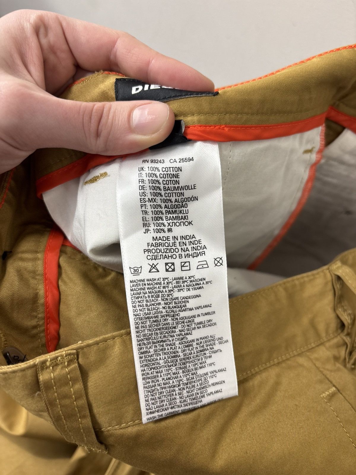 Diesel Diesel P-Madox NWT Men’s Mustard Orange Straight Fit Pants Size US 32 / EU 48 - 13 Thumbnail