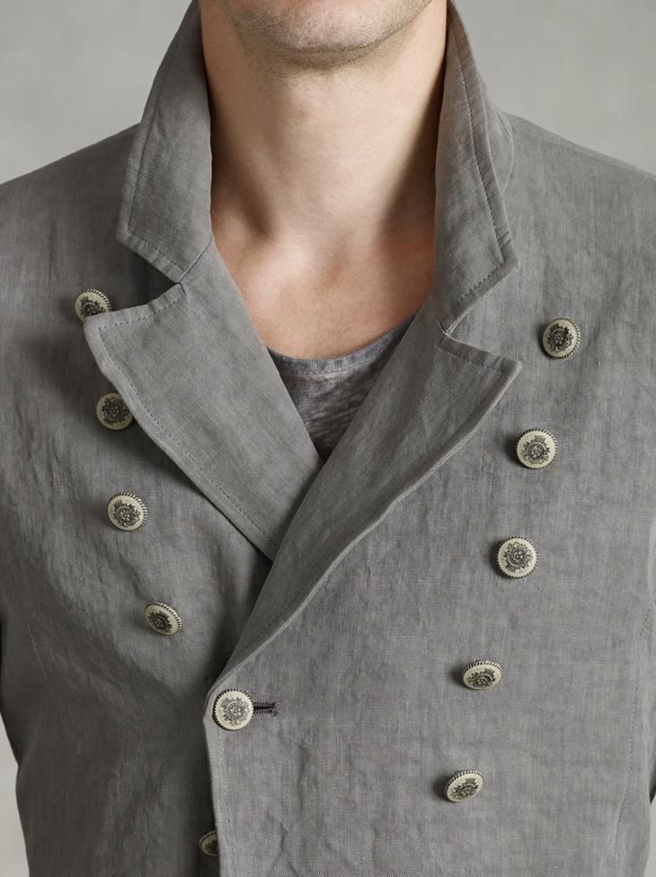 John Varvatos Linen Multibutton Jacket EU 48 USA 38 Size US M / EU 48-50 / 2 - 2 Thumbnail