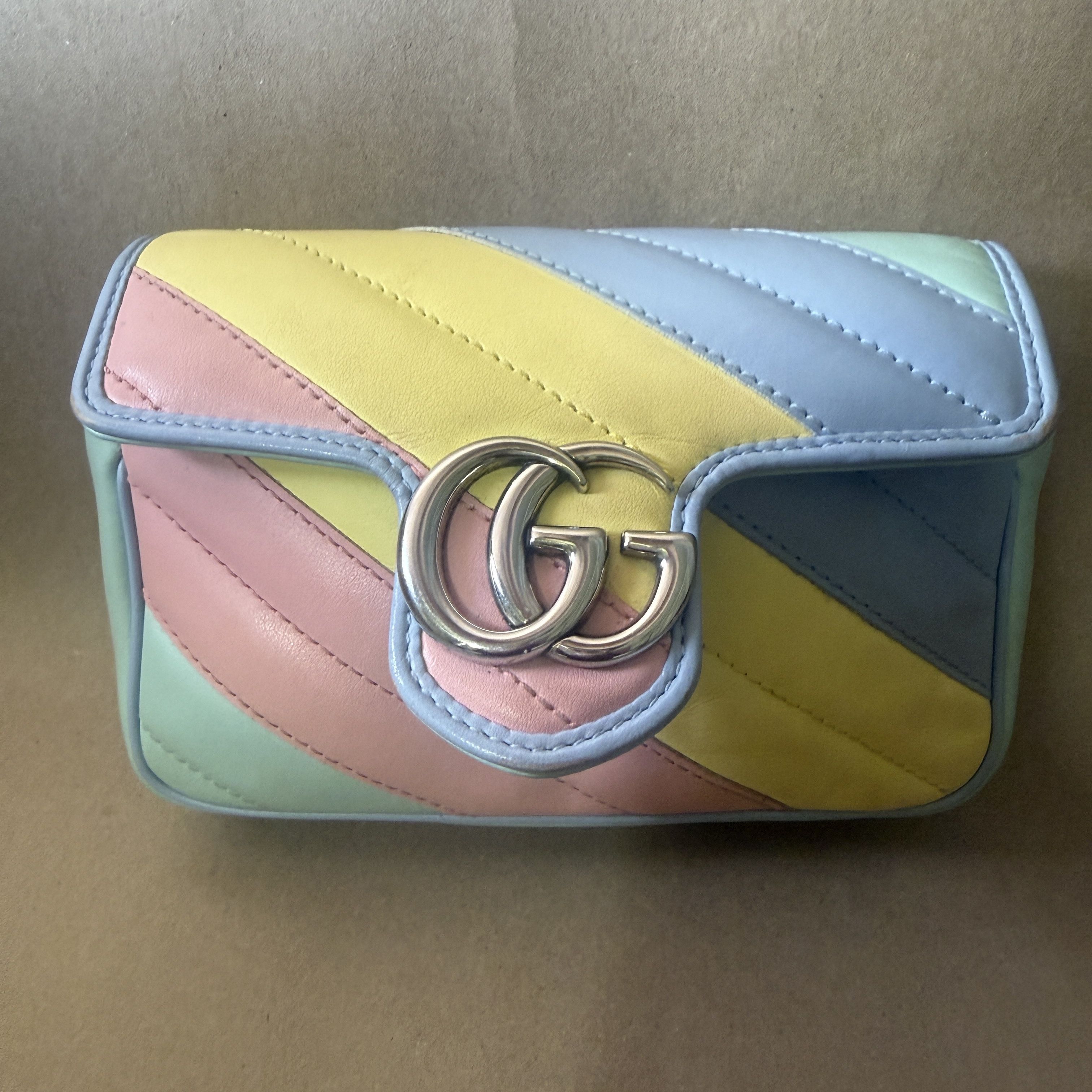 Gucci Gucci Marmont Mini GG with Silver Chain Size ONE SIZE - 1 Thumbnail