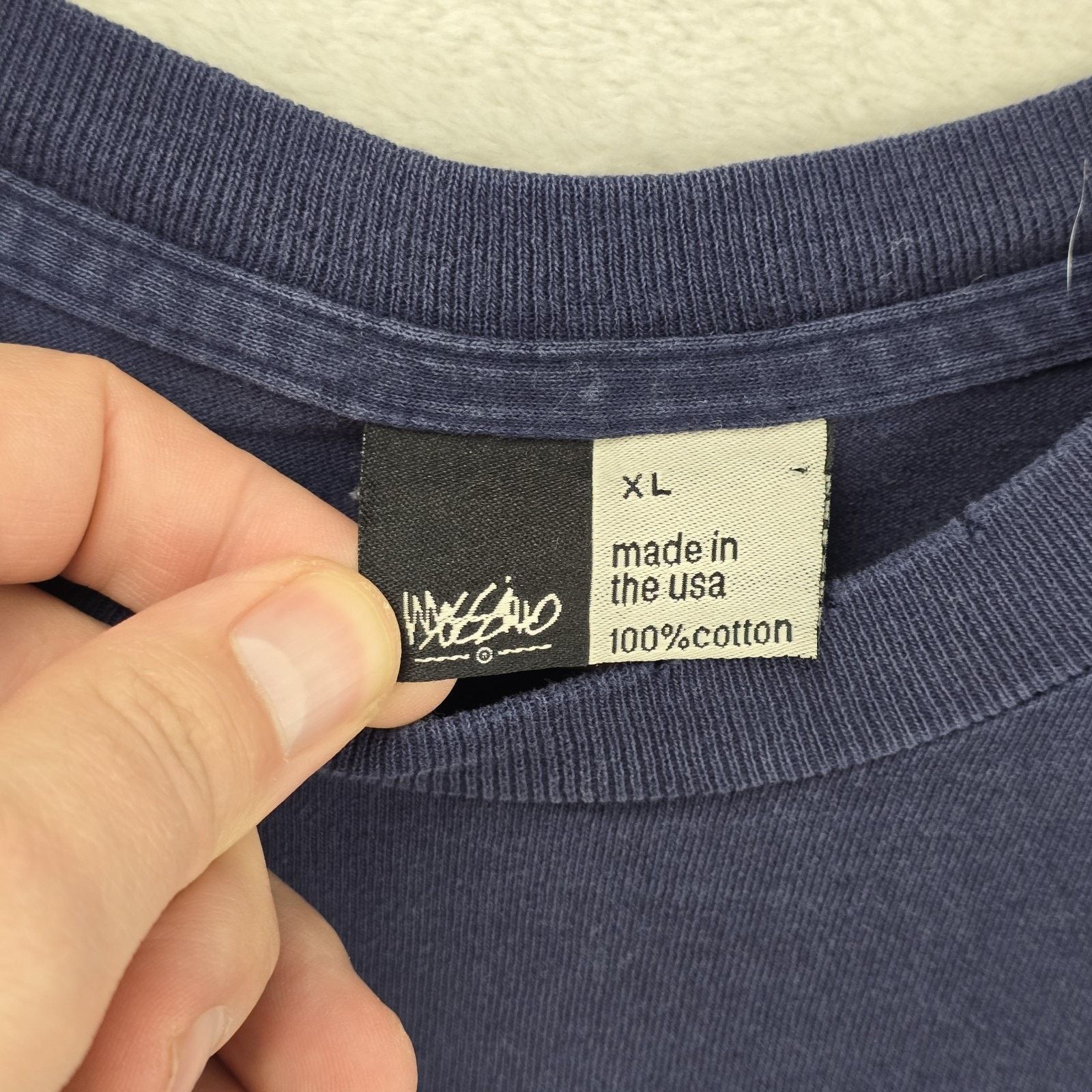 Mossimo Vintage Mossimo Box Logo Shirt XL Navy Blue Surf Skater 90s Size US XL / EU 56 / 4 - 5 Thumbnail
