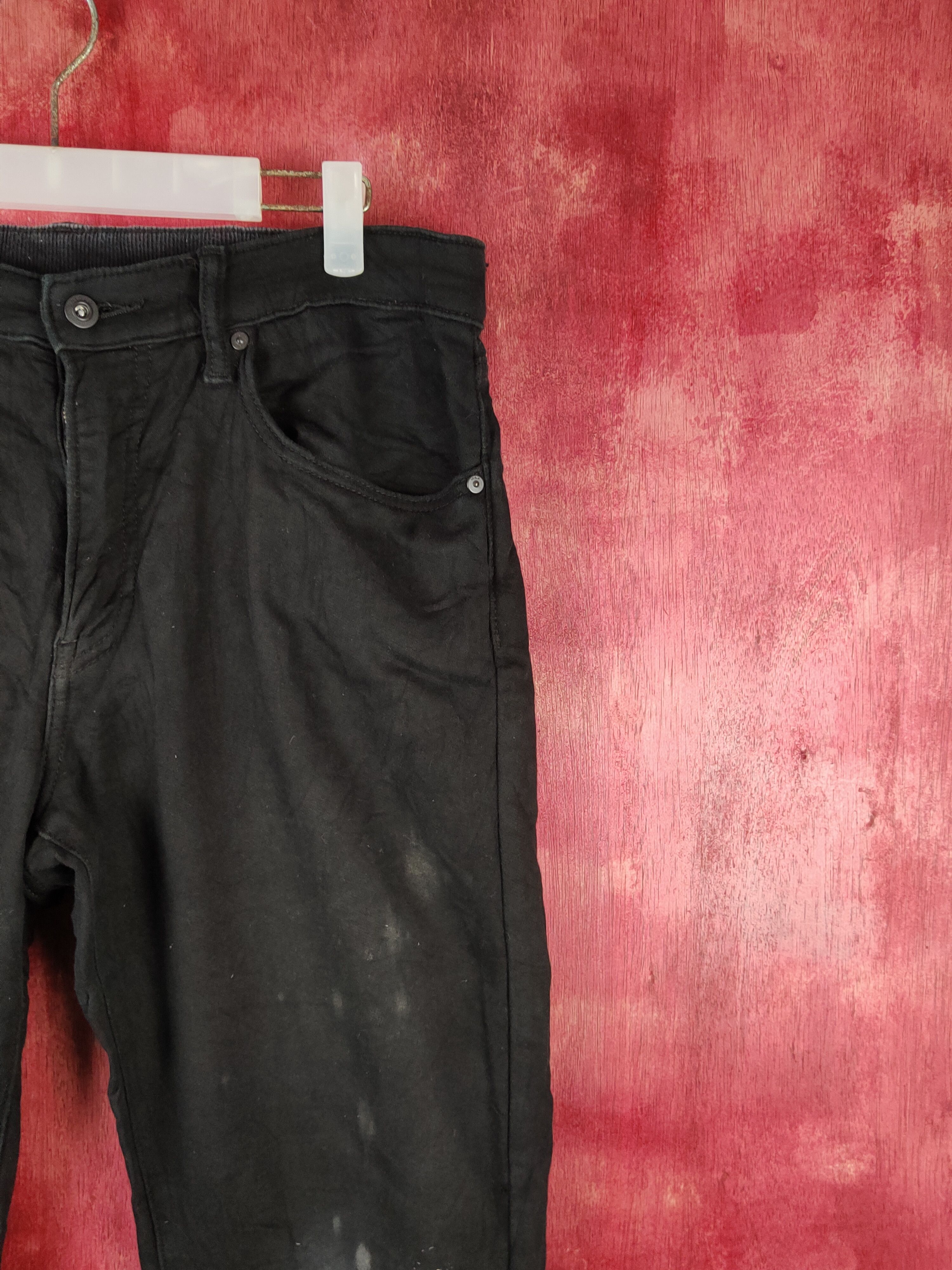 Japanese Brand Uniqlo Black ripped distressed Casual Pants #S2273 Size US 34 / EU 50 - 5 Thumbnail