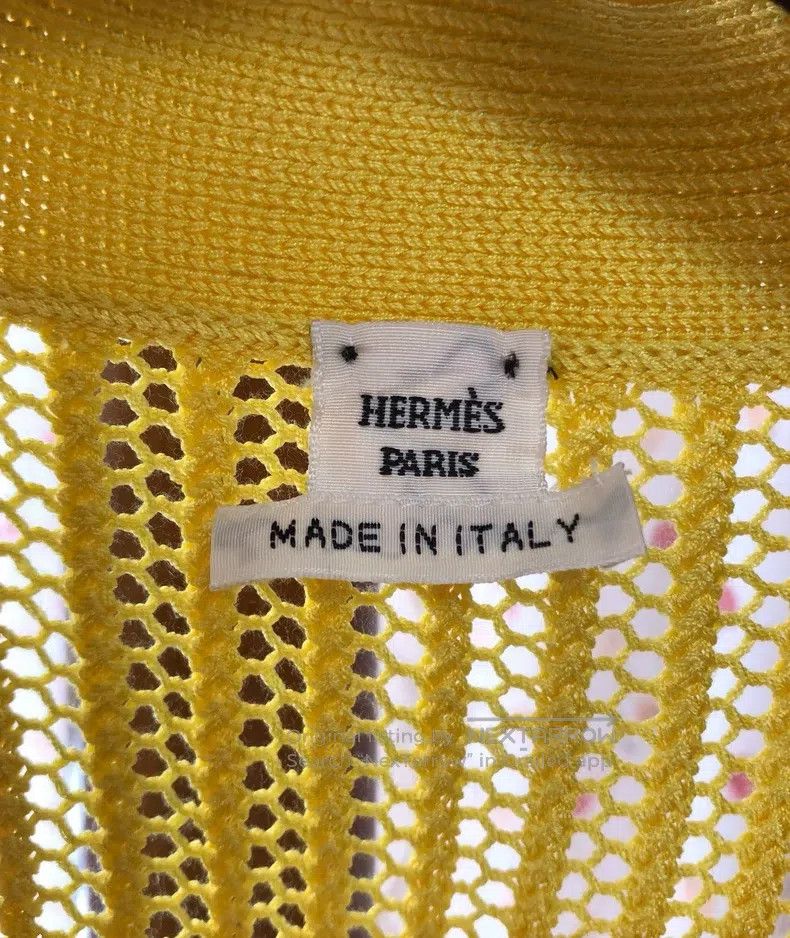 Hermes Hermes Lemon Yellow Silk Open Cardigan Size XS / US 0-2 / IT 36-38 - 3 Thumbnail