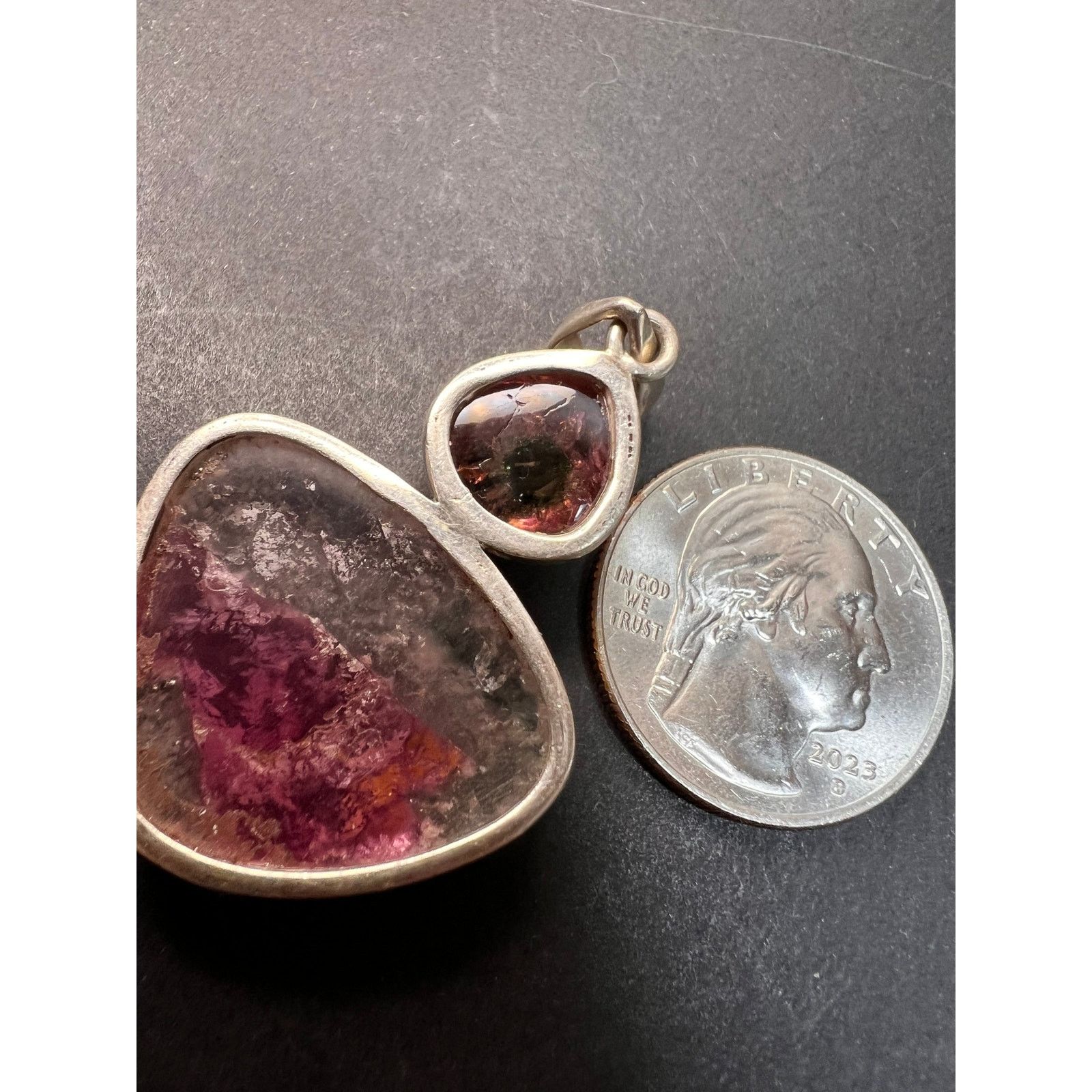 Other NEW Watermelon Tri color tourmaline 925 pendant 11.02 grams Size ONE SIZE - 5 Thumbnail