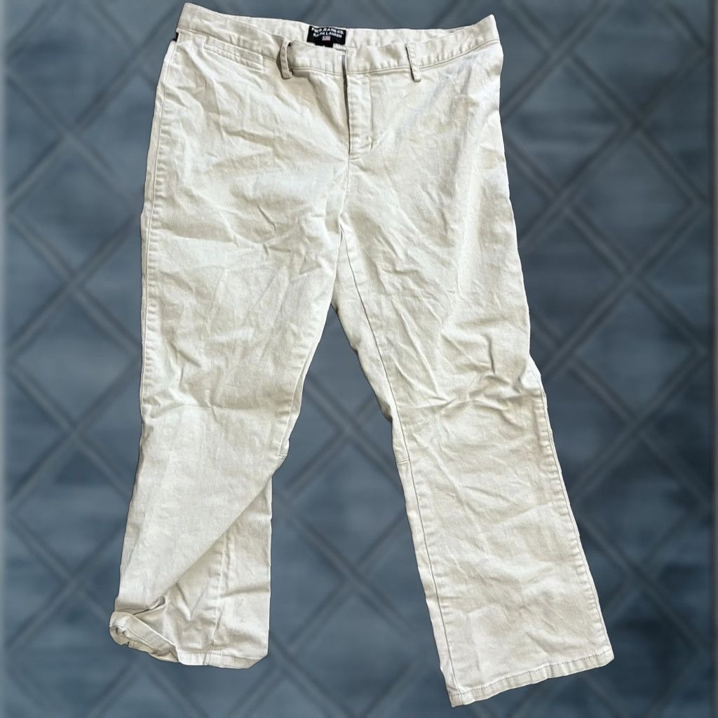 Polo Ralph Lauren Polo Ralph Lauren Pants Womens 6 Beige Low Rise Straight Leg Denim Cotton Blend 5-Pocket 30" Inseam 24" Vintage? (No, not vintage unless indicated) Size 28" / US 6 / IT 42 - 1 Thumbnail
